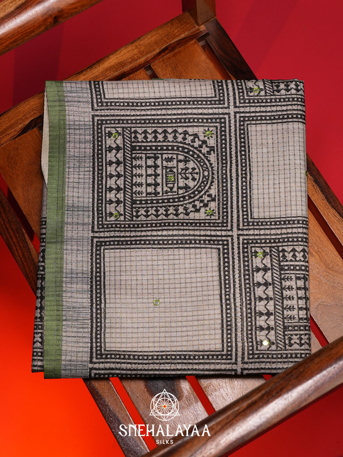 Off White Tussar Saree