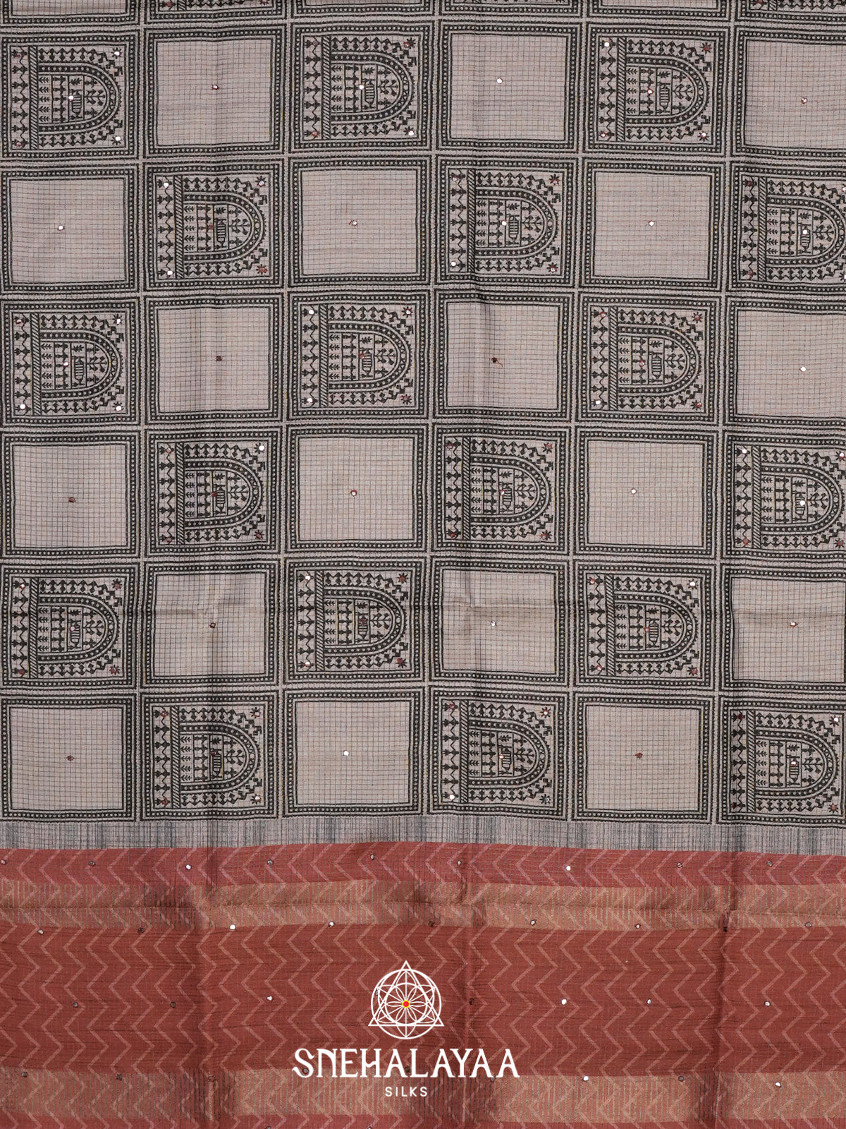Off White Tussar Saree