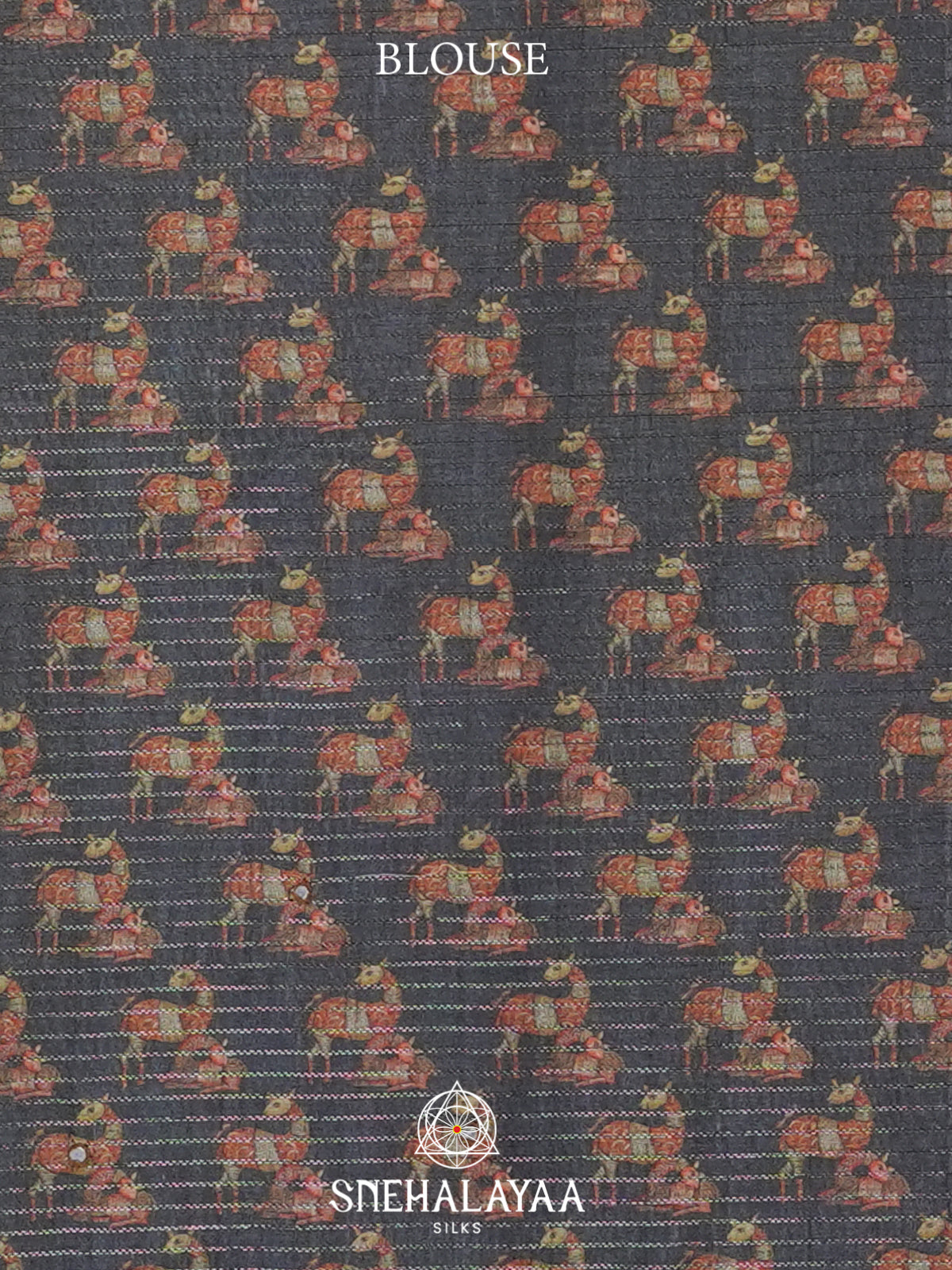 Khaki Brown Tussar Saree