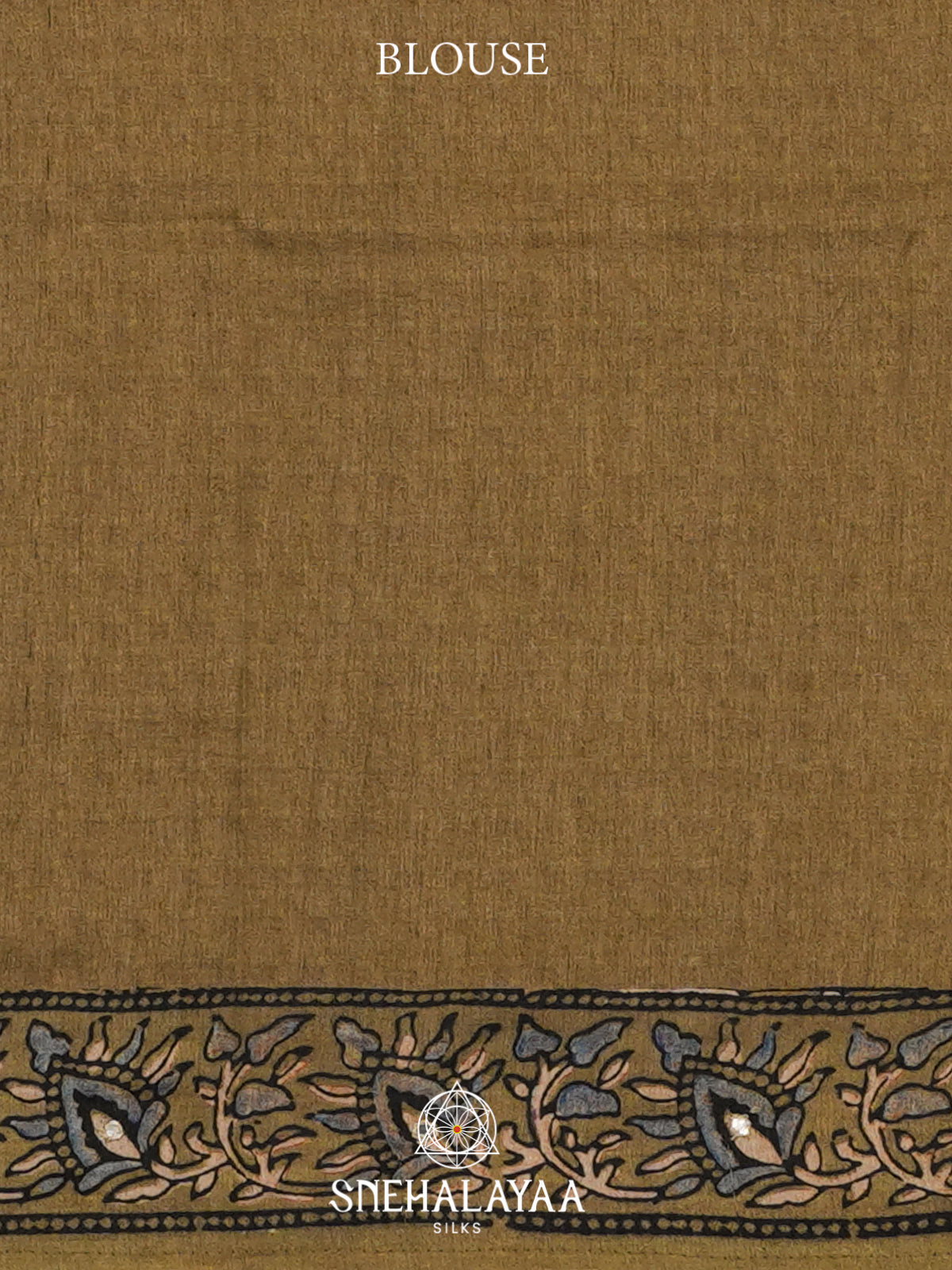 Olive Green Tussar Saree