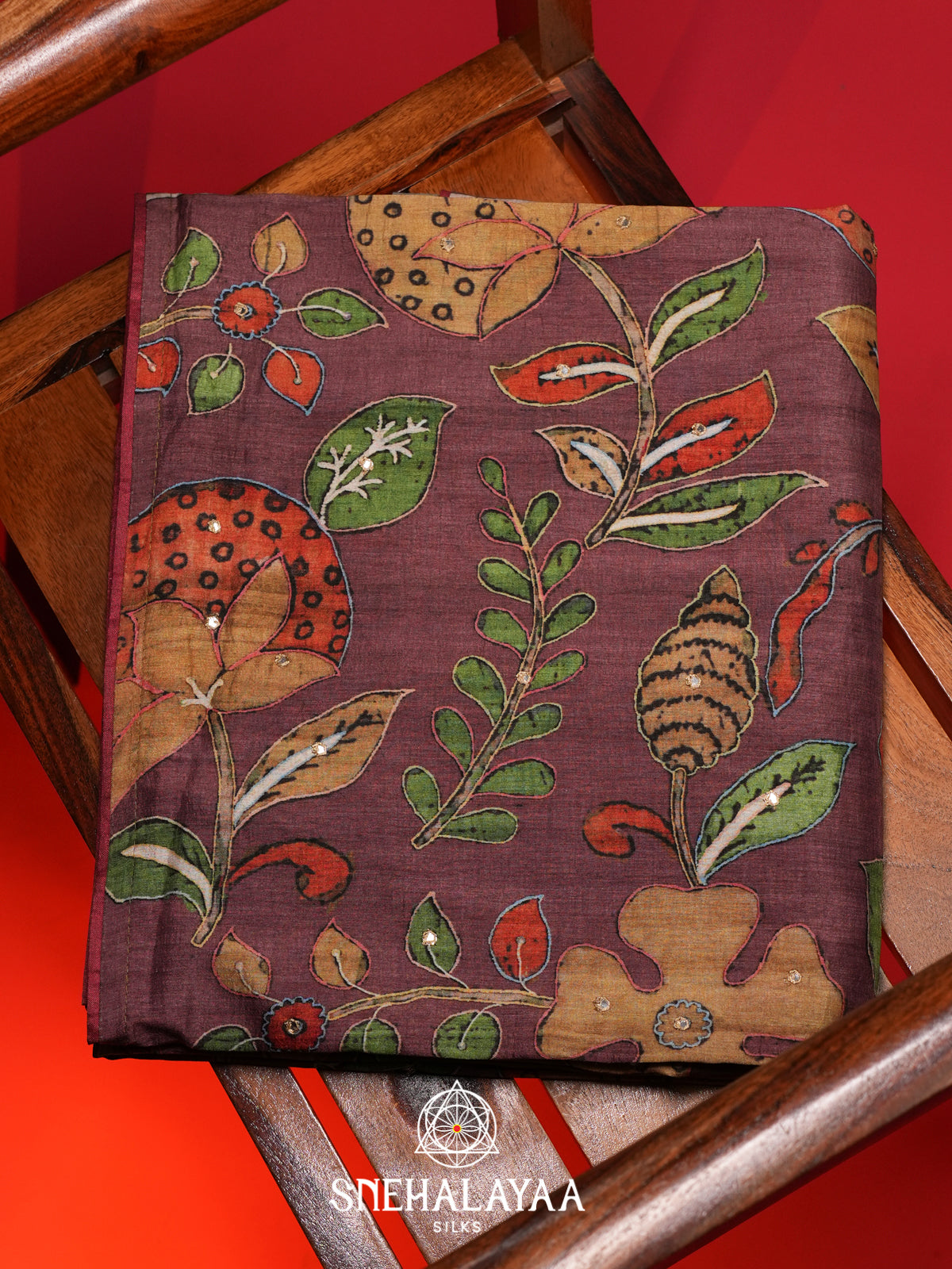 Olive Green Tussar Saree