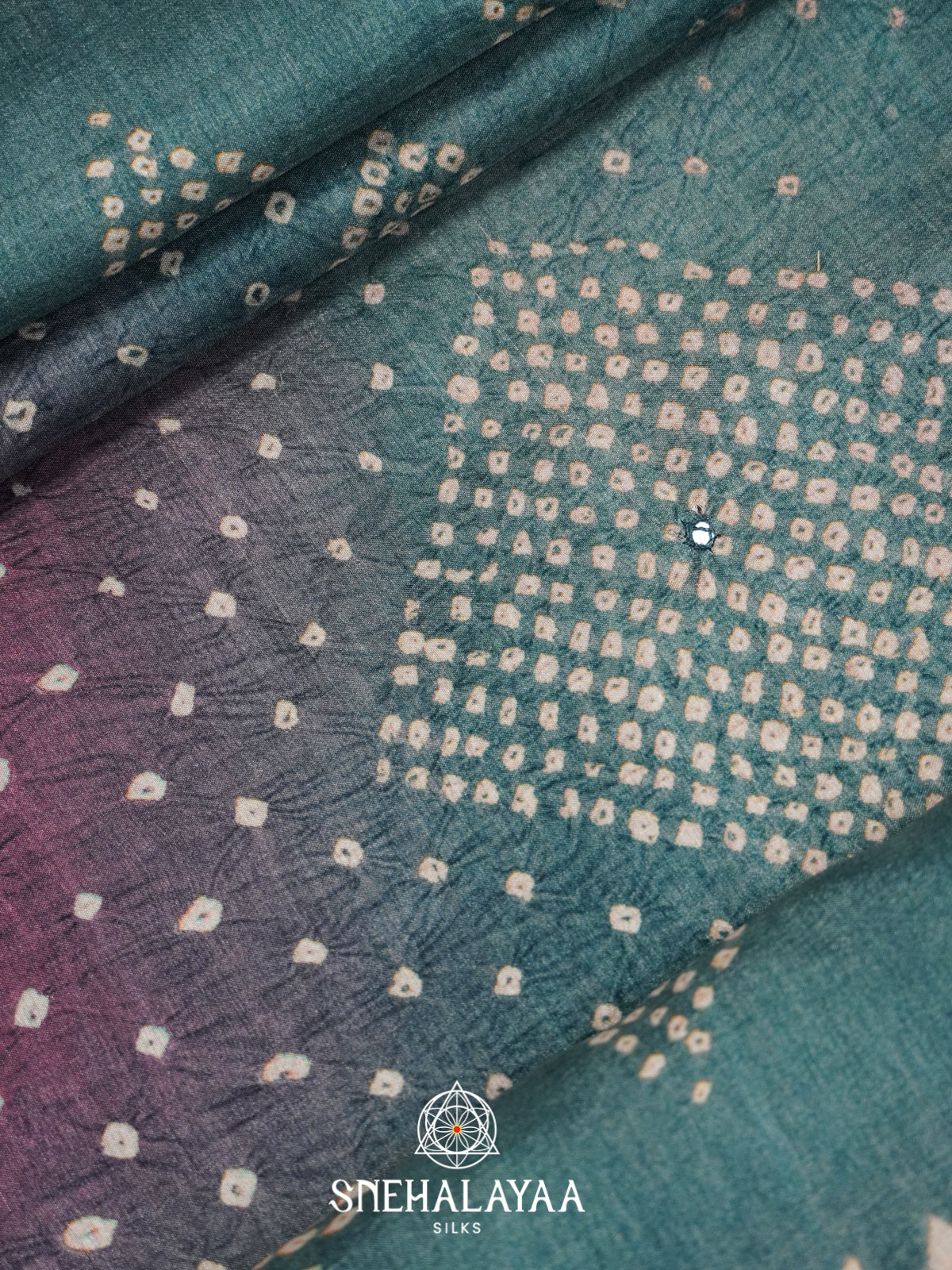 Teal Blue Tussar Saree