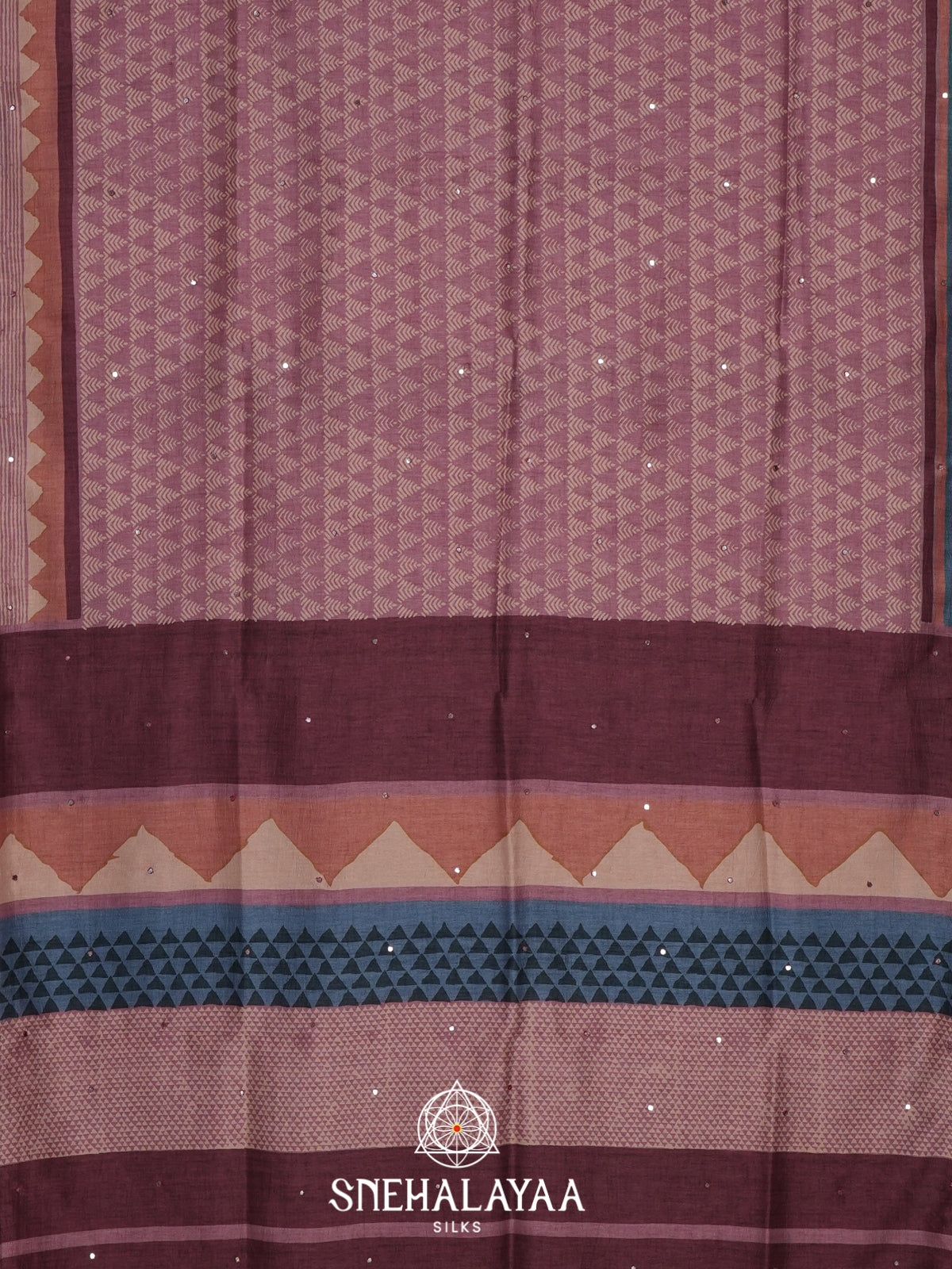 Plum Tussar Saree