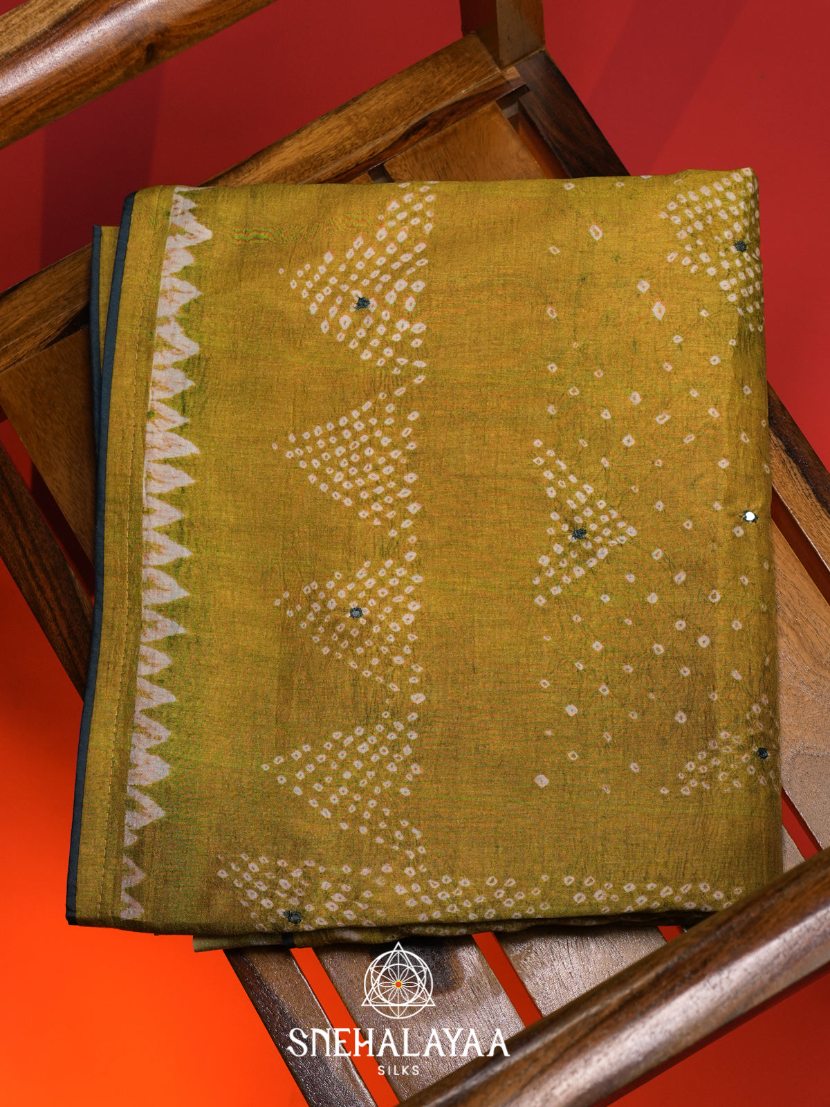 Mehandi Green Tussar Saree