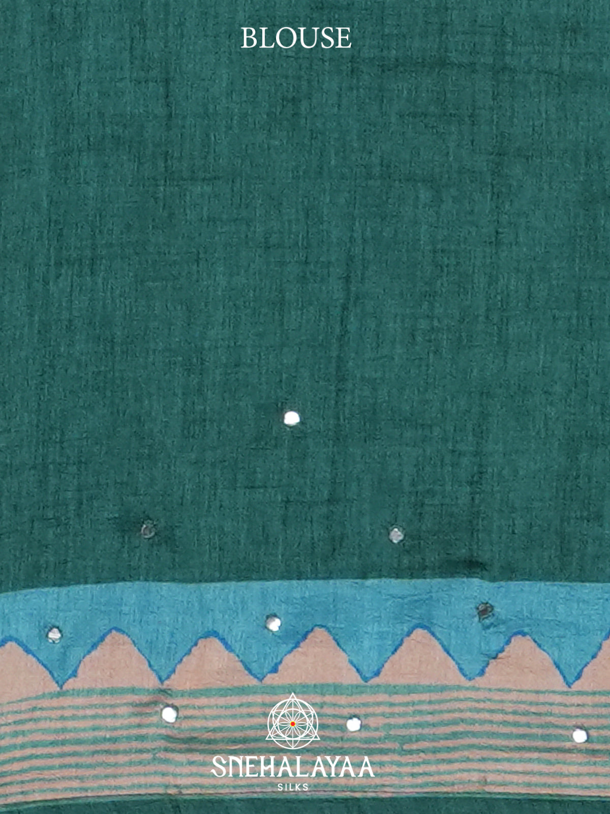 Teal Green Tussar Saree