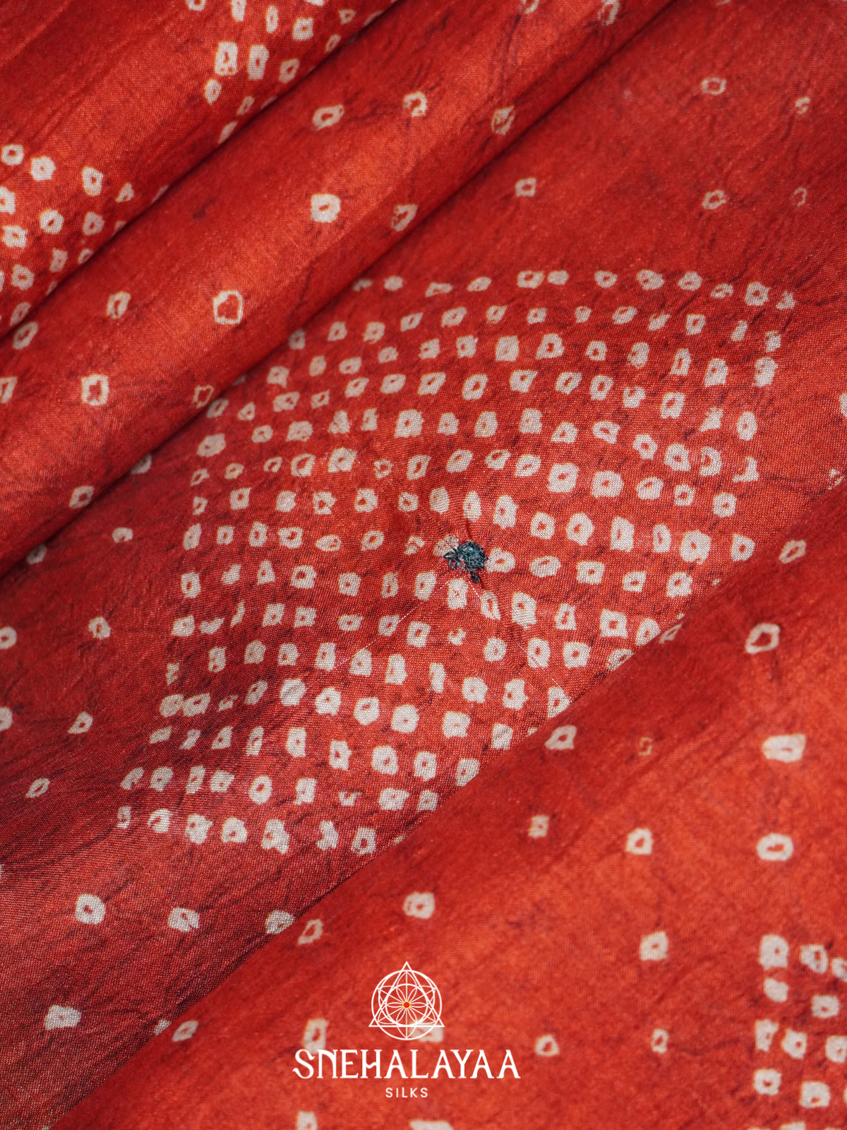 Coral Orange Tussar Saree