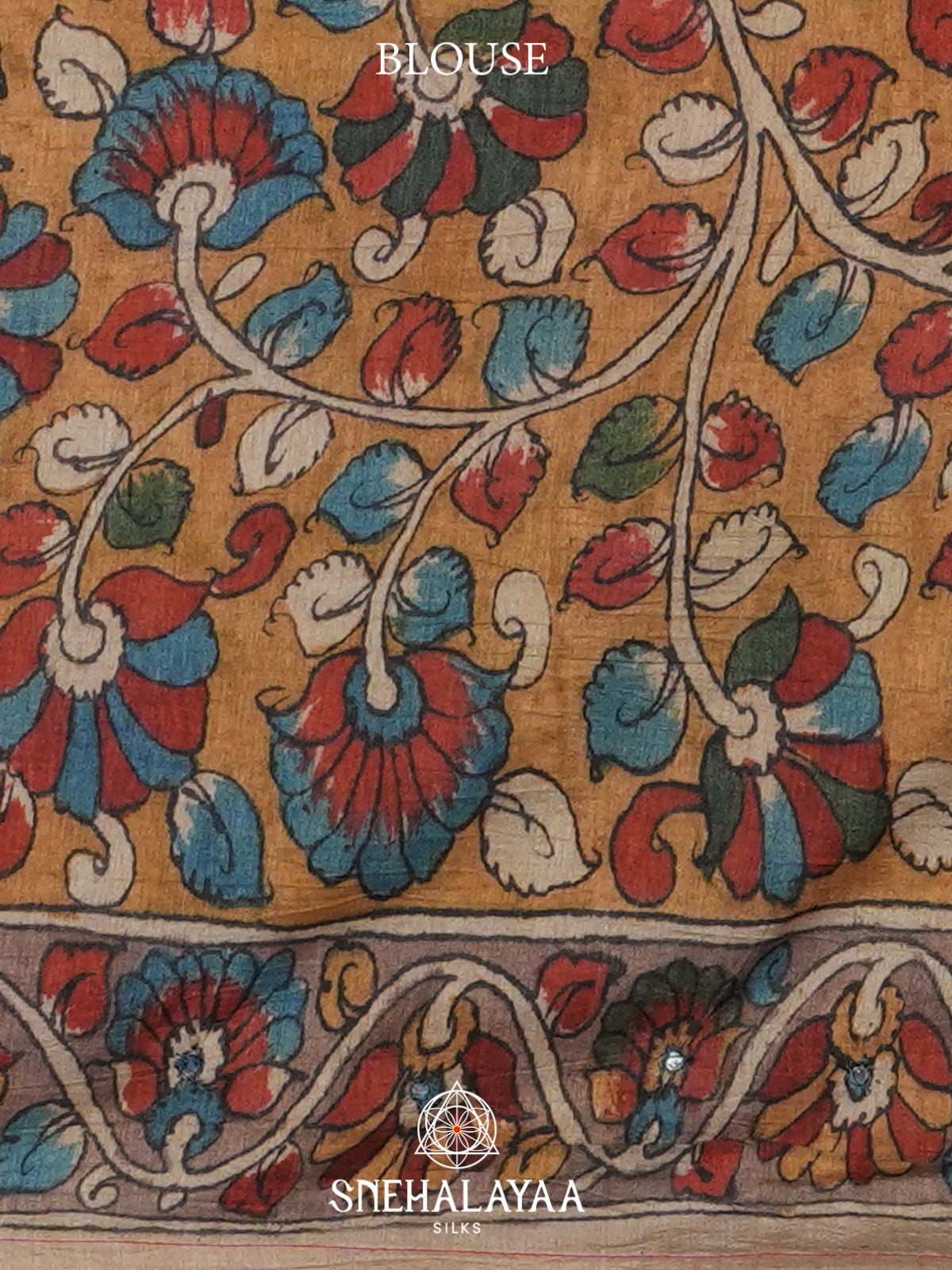 Coral Orange Tussar Saree