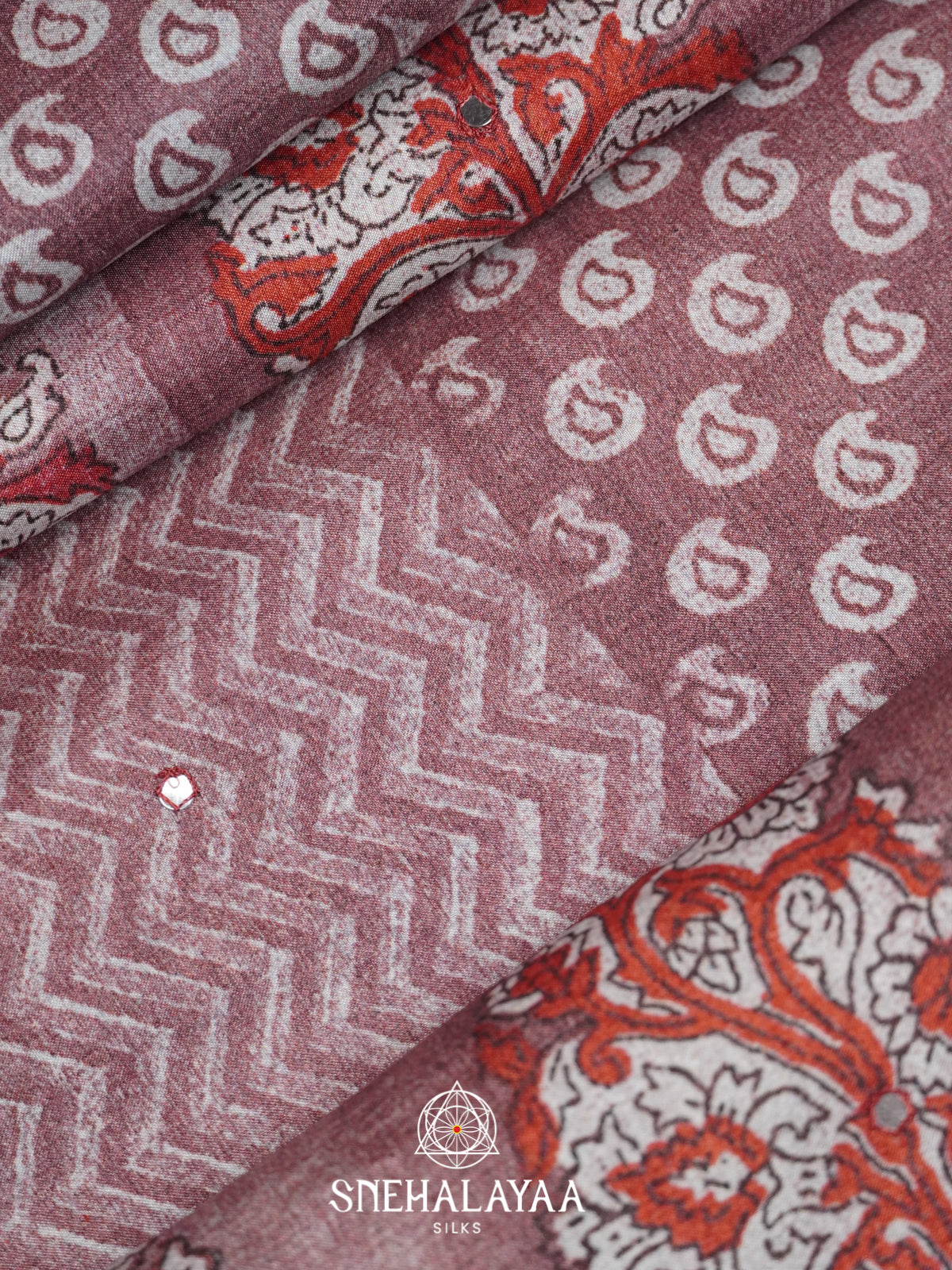 Plum Tussar Saree