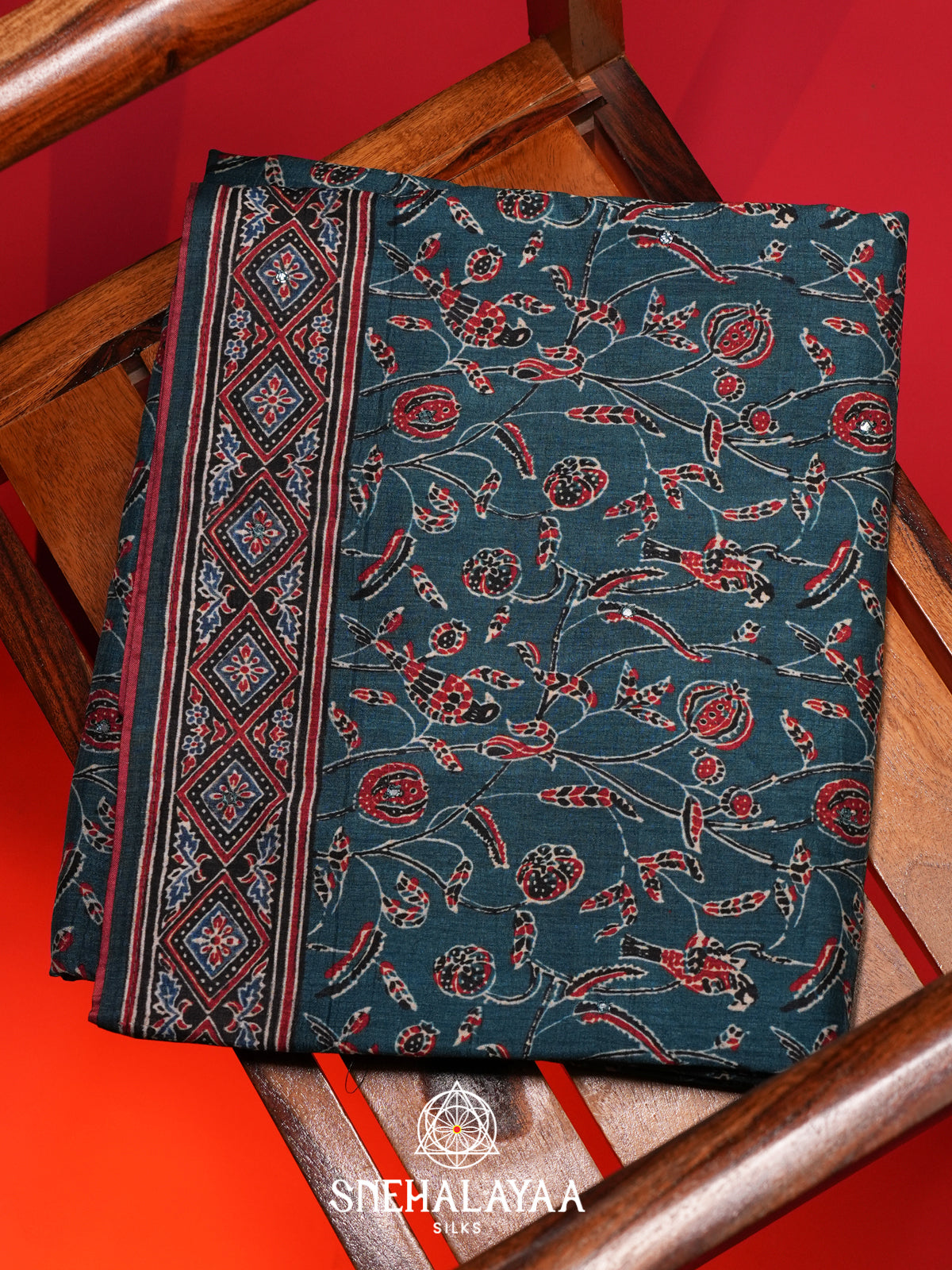 Blue Tussar Saree