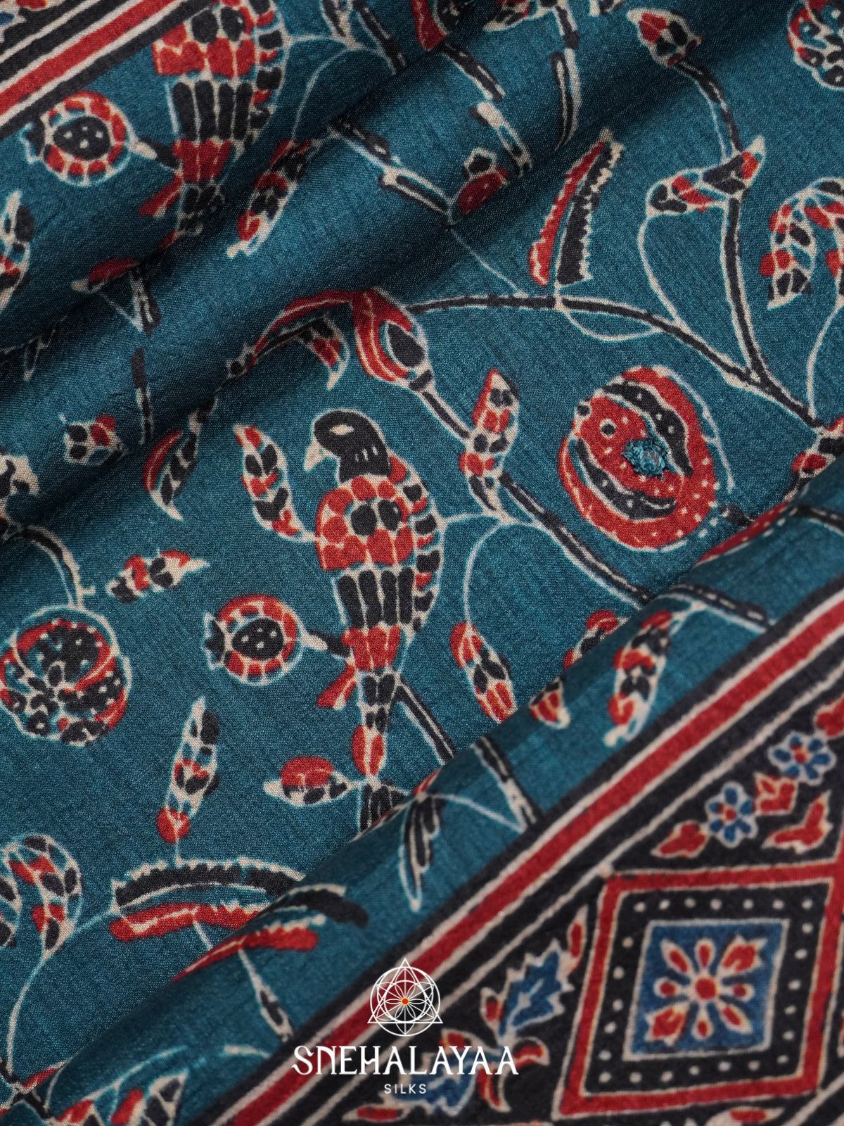 Blue Tussar Saree