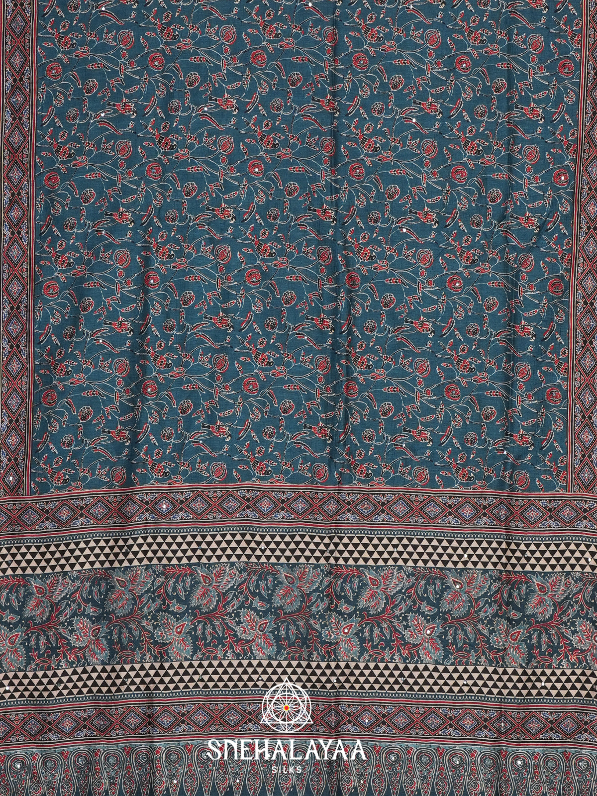Blue Tussar Saree
