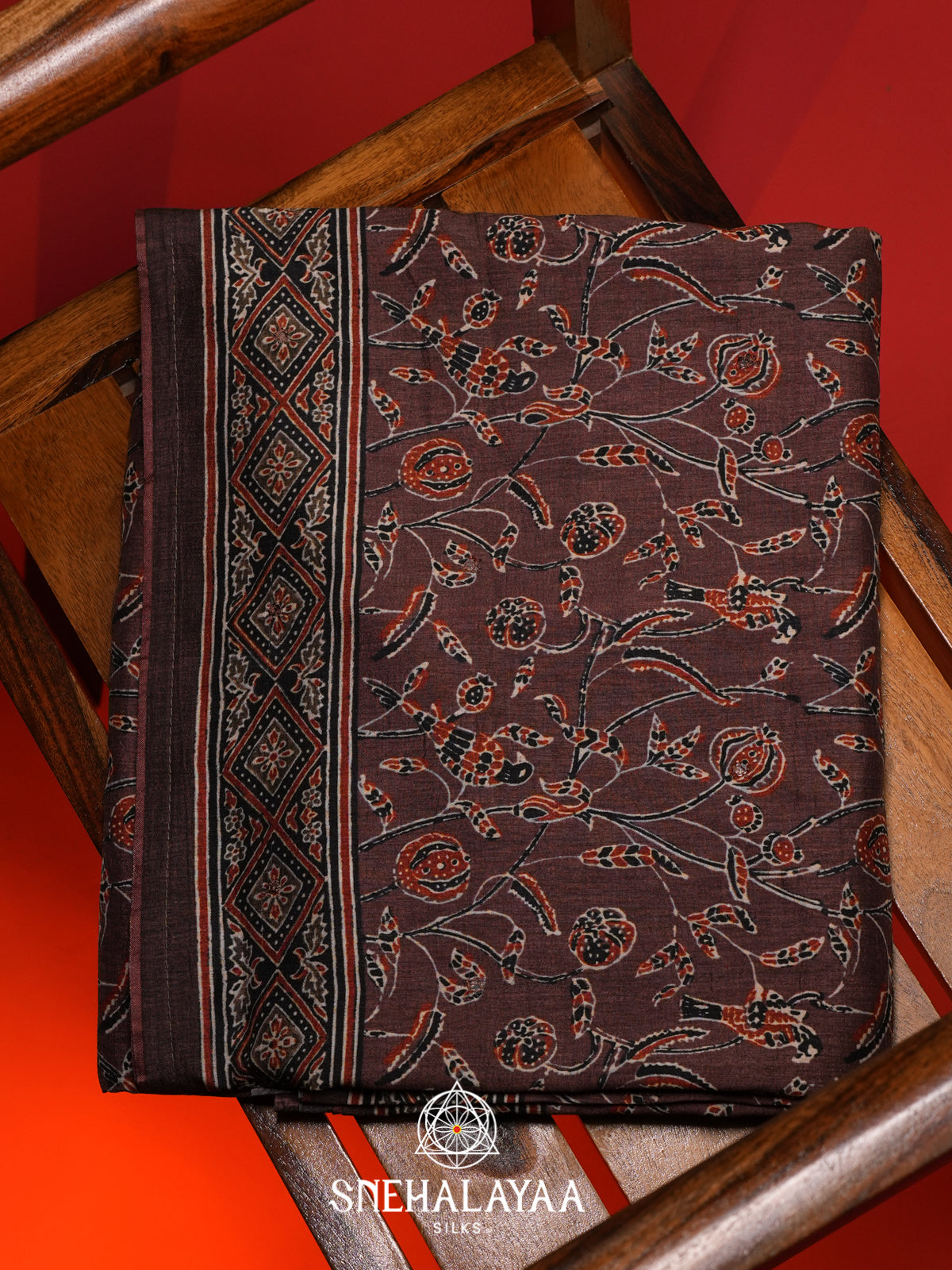 Coffee Brown Tussar Saree