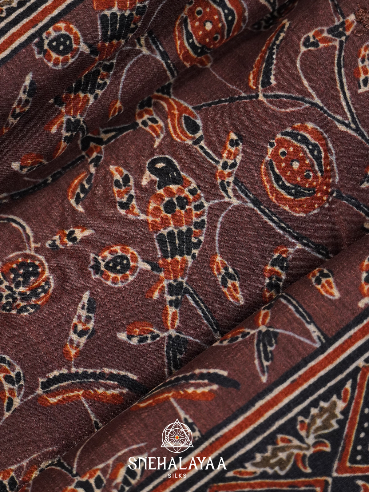 Coffee Brown Tussar Saree