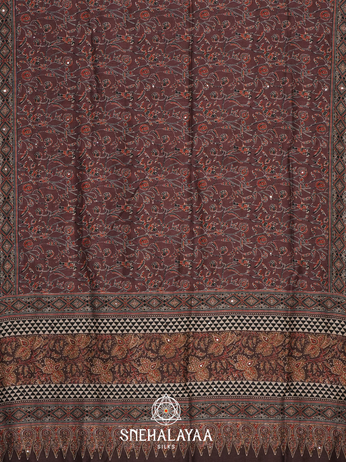 Coffee Brown Tussar Saree
