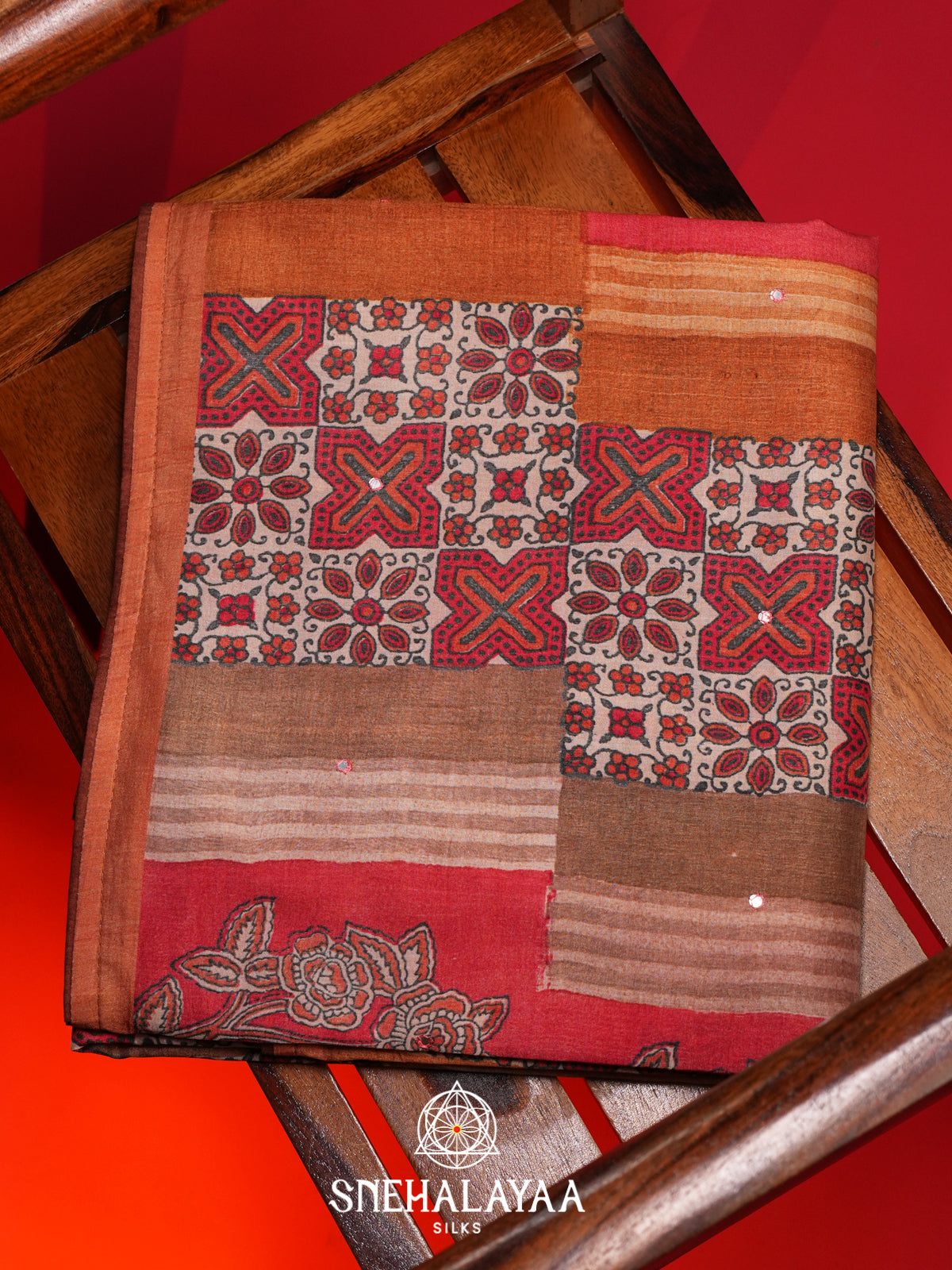 Multicolour Tussar Saree