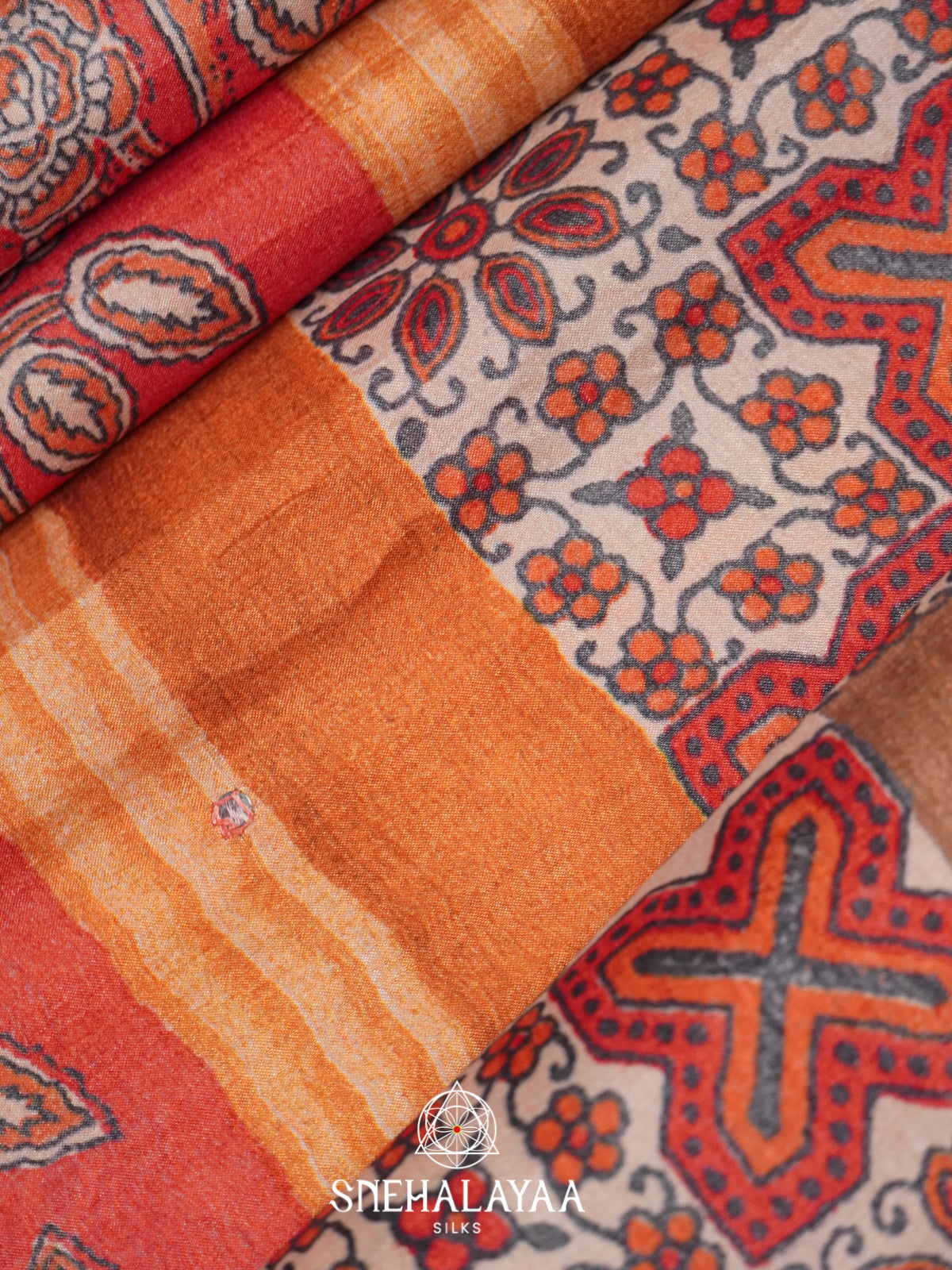 Multicolour Tussar Saree