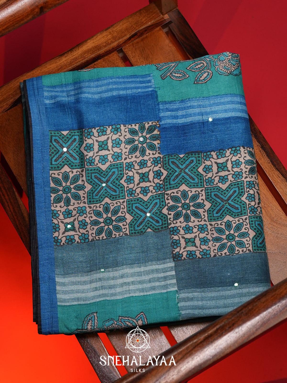 Multicolour Tussar Saree