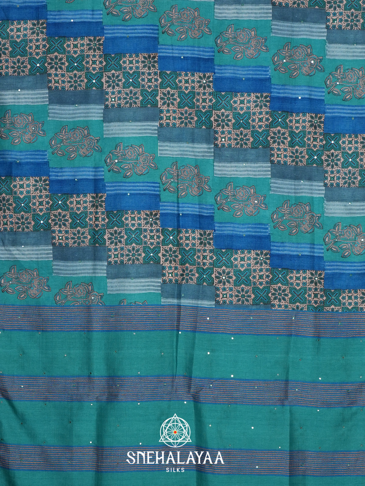 Multicolour Tussar Saree