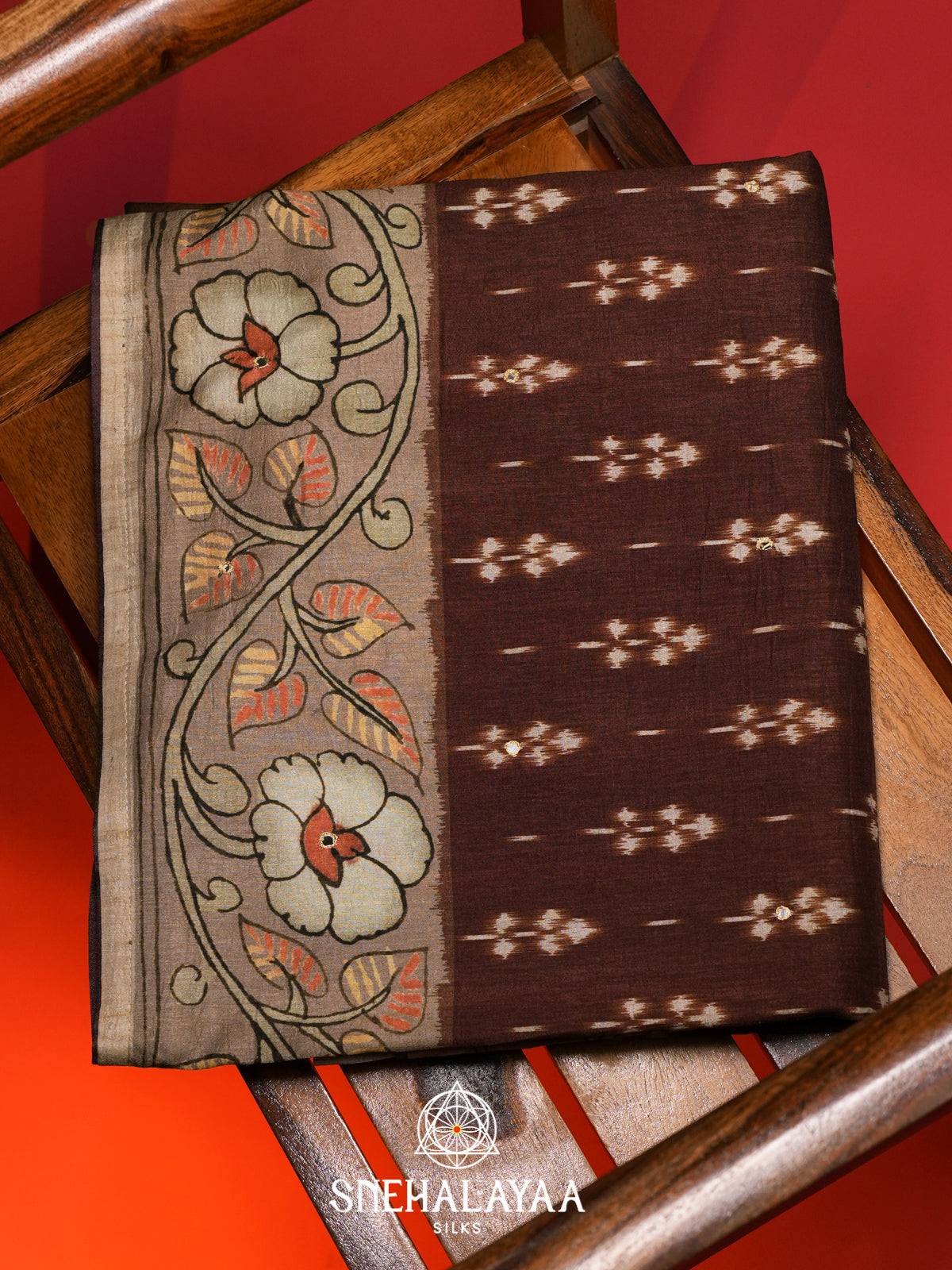 Coffee Brown Tussar Saree