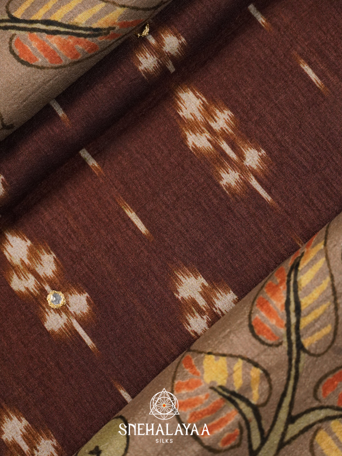Coffee Brown Tussar Saree