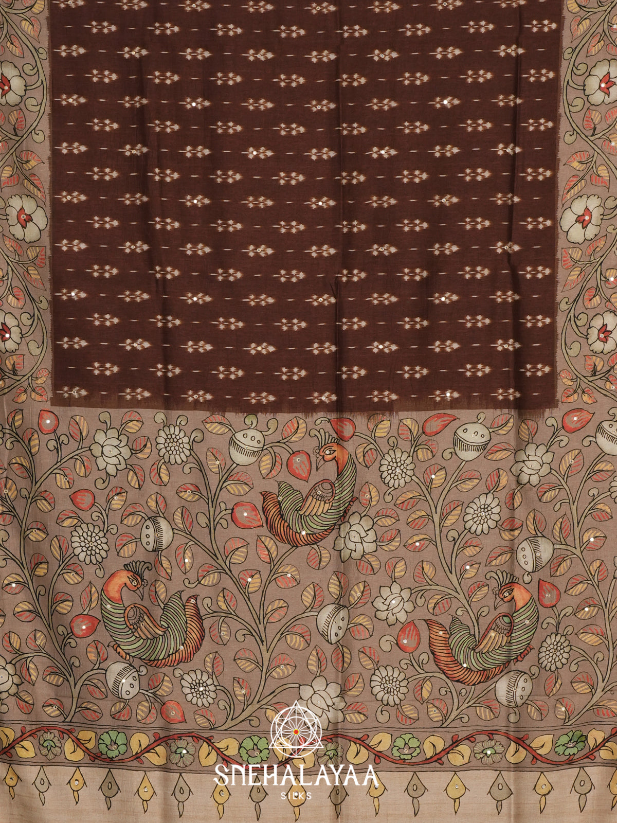 Coffee Brown Tussar Saree
