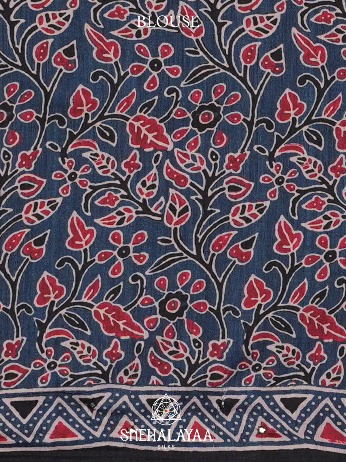 Ink Blue Tussar Saree