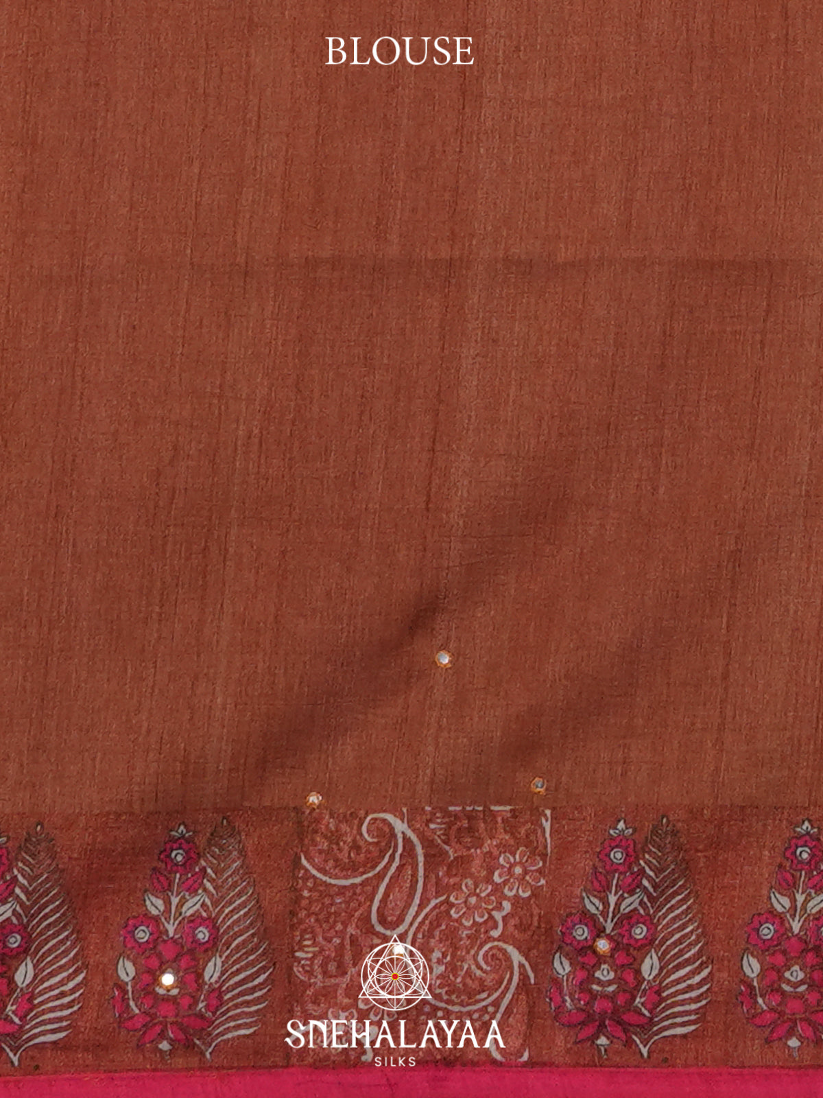 Maroon Tussar Saree