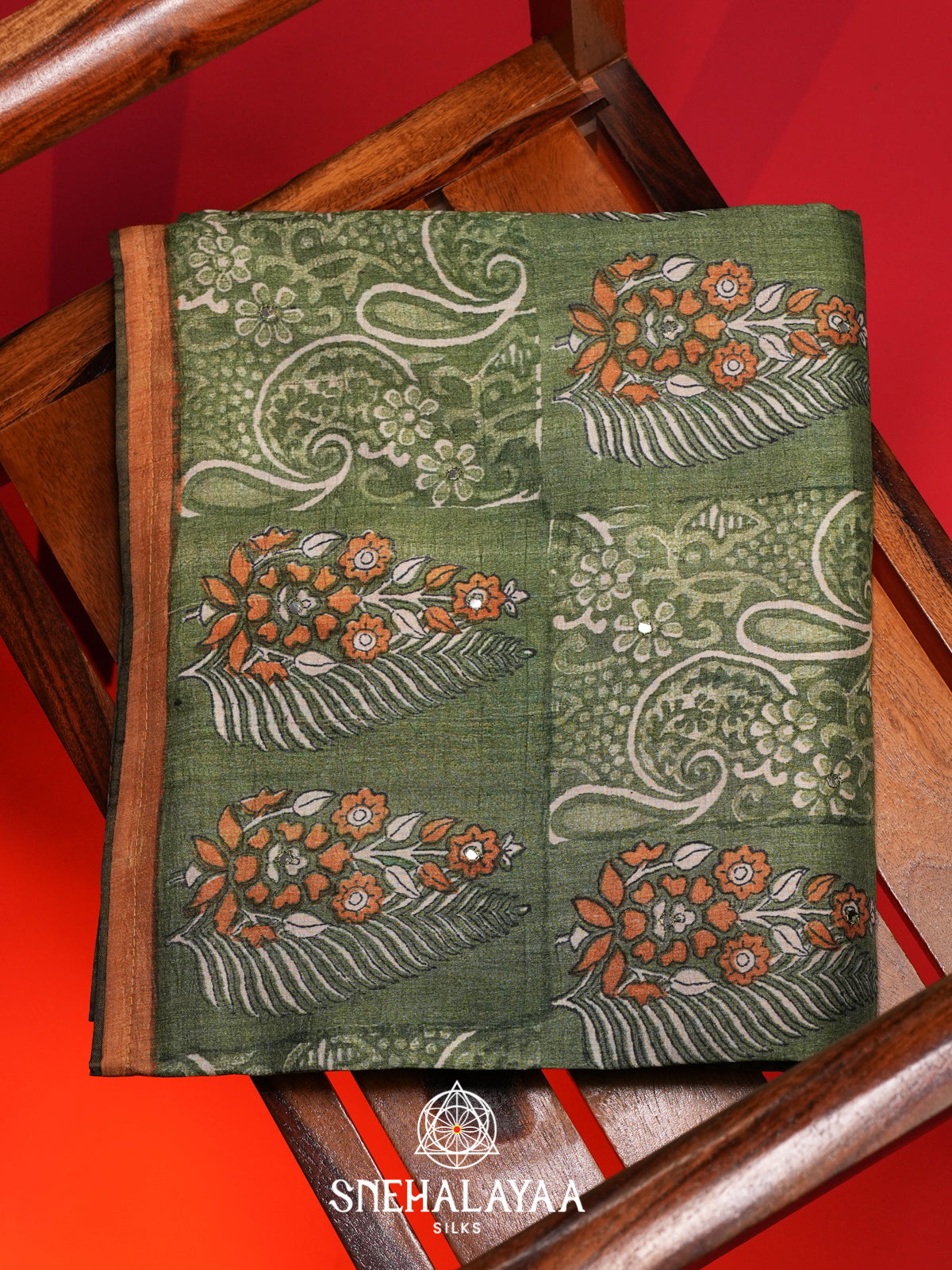 Green Tussar Saree