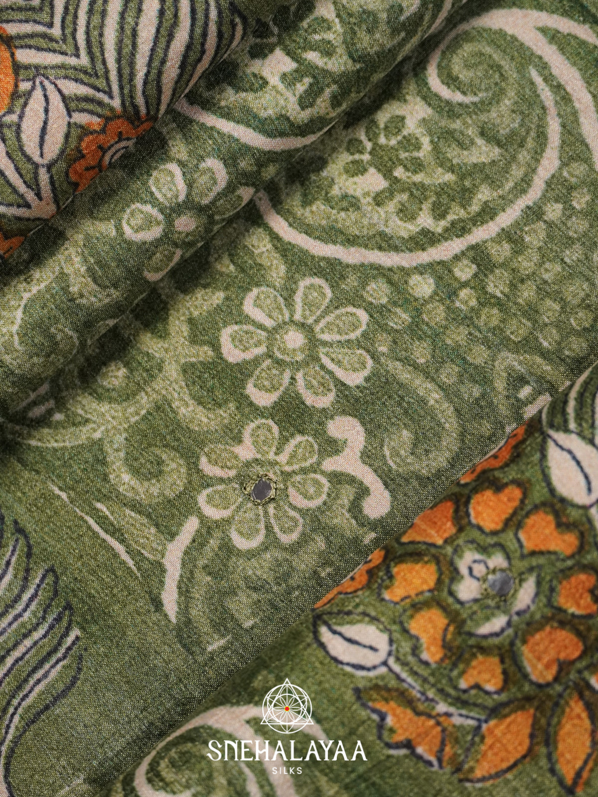 Green Tussar Saree