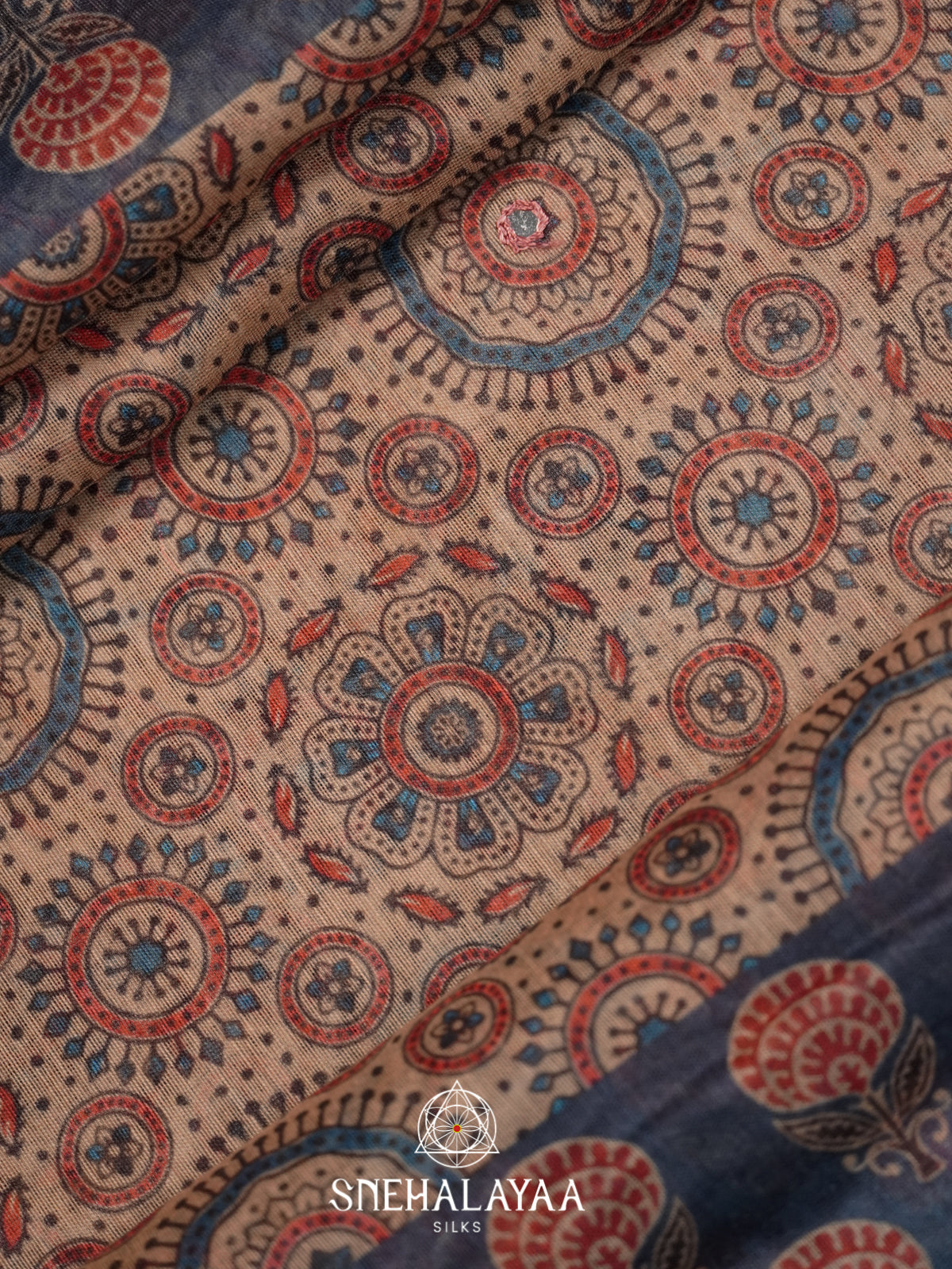 Beige Chanderi Saree