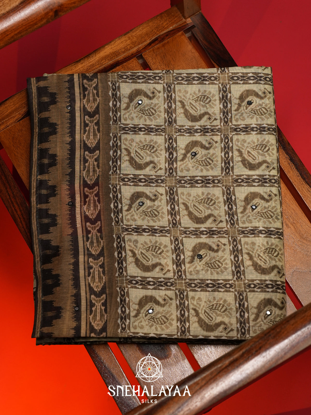 Cream Chanderi Saree
