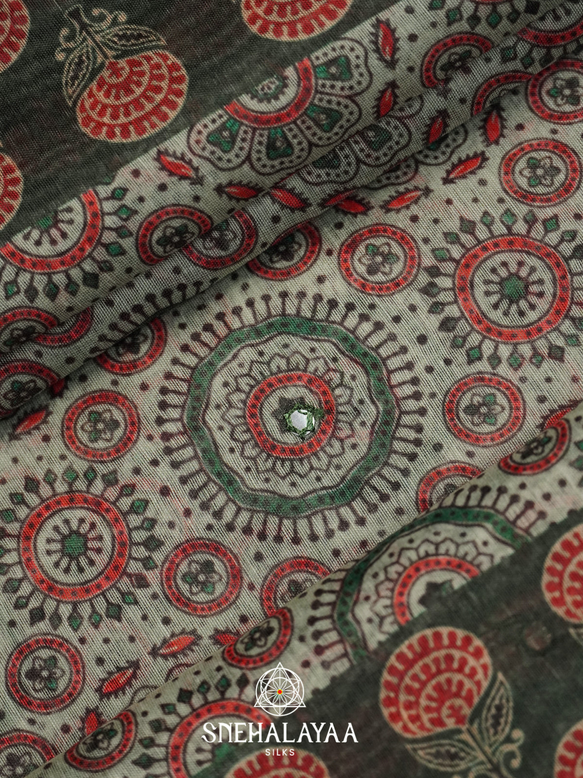 Beige Chanderi Saree