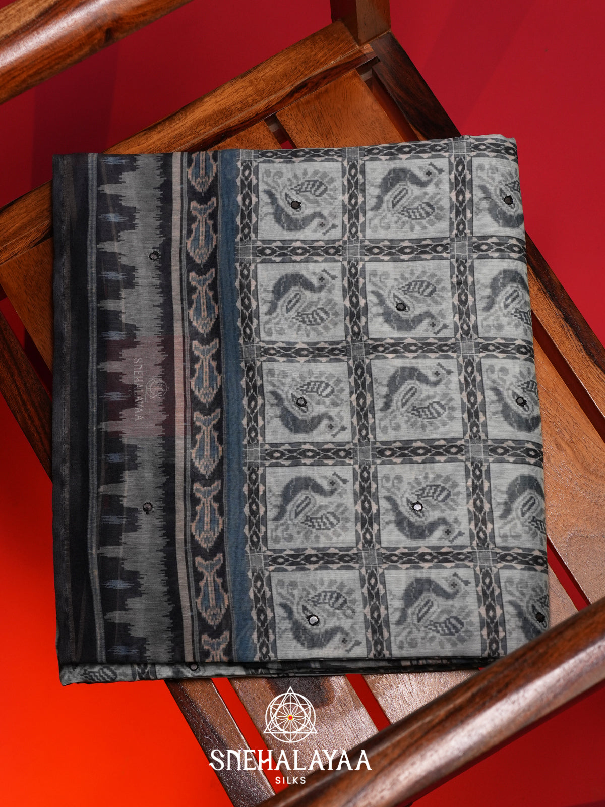 Pale Blue Chanderi Saree