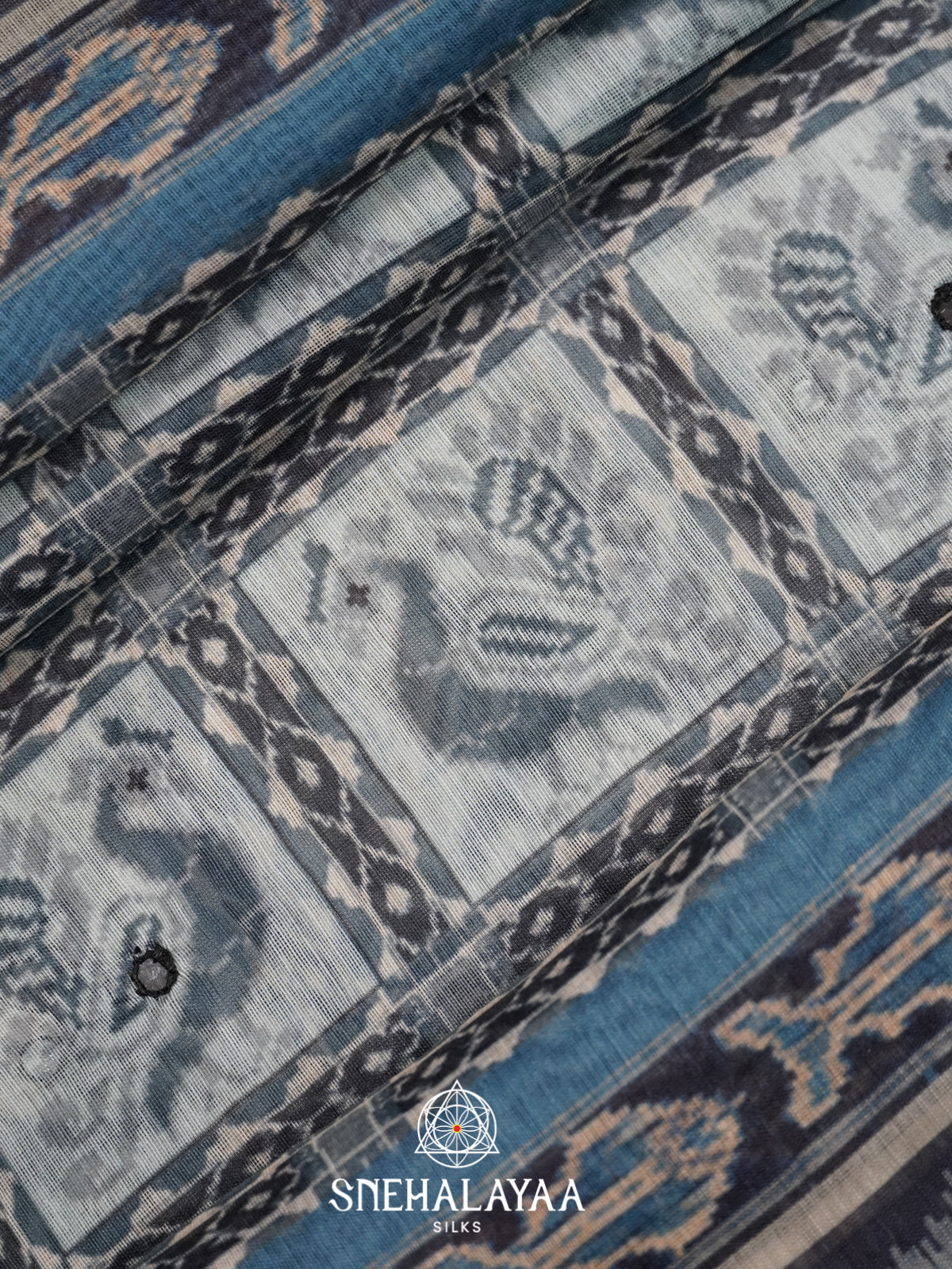 Pale Blue Chanderi Saree