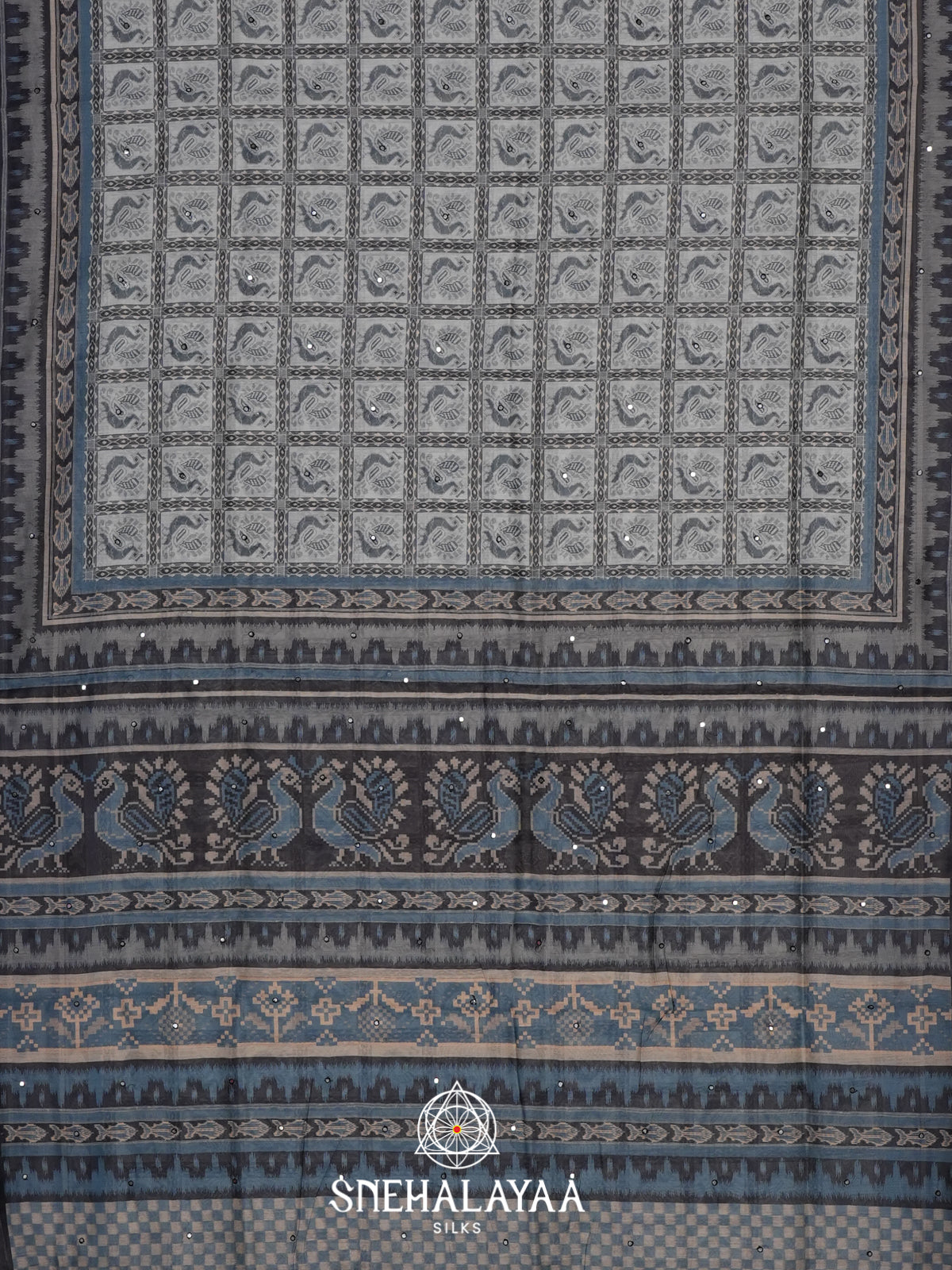 Pale Blue Chanderi Saree