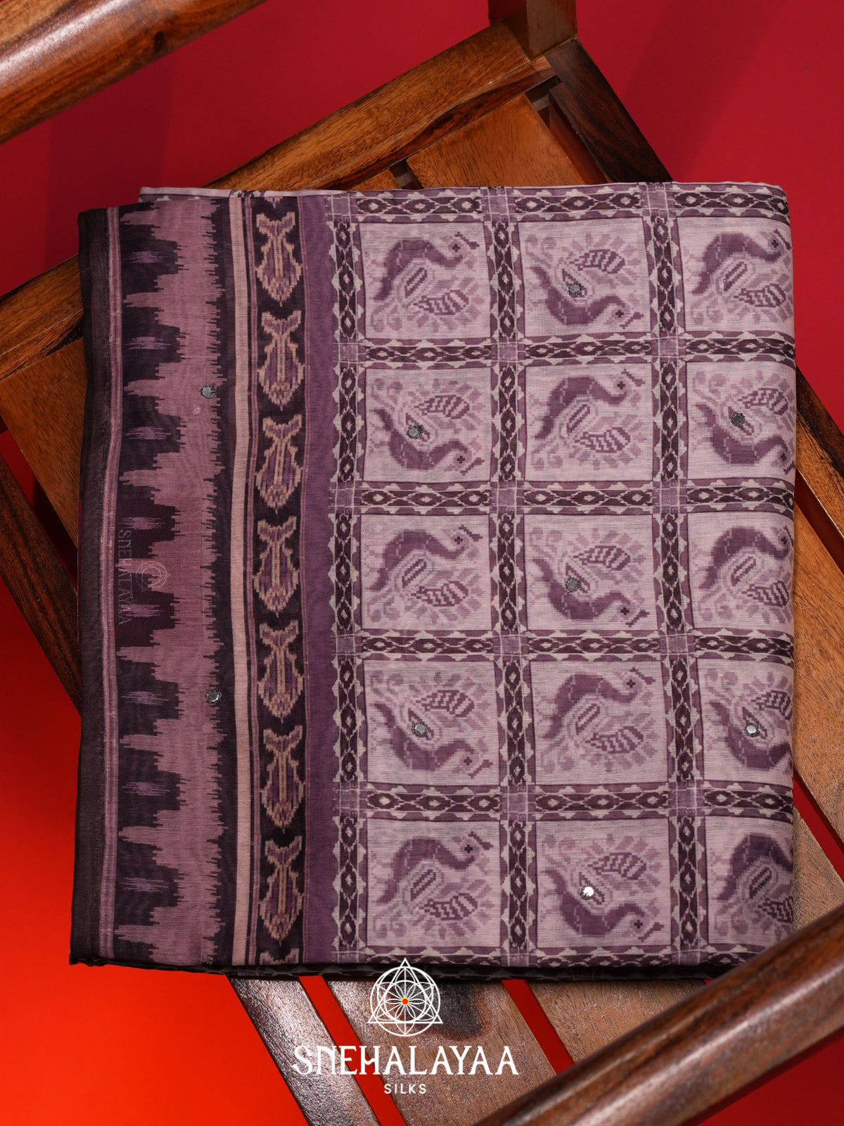 Mauve Chanderi Saree