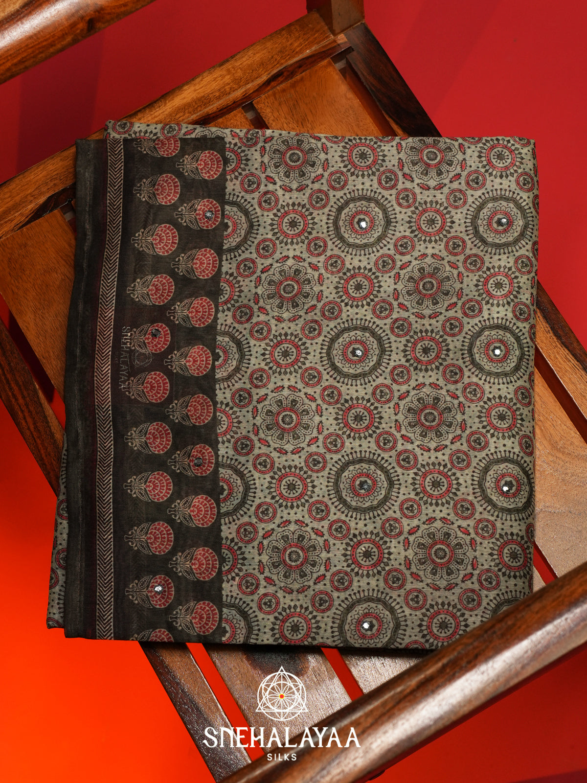 Beige Chanderi Saree
