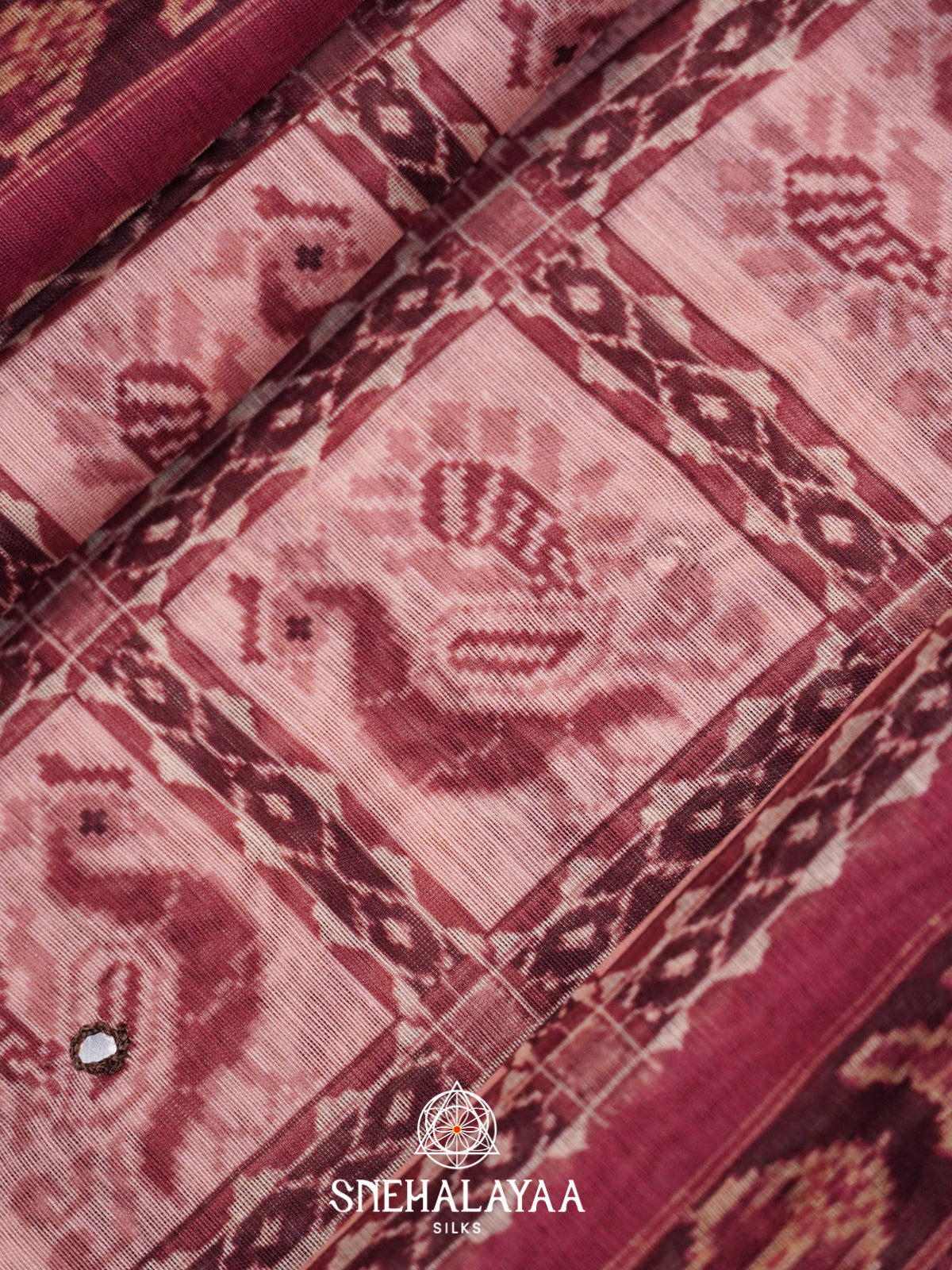 Dusty Rose Chanderi Saree