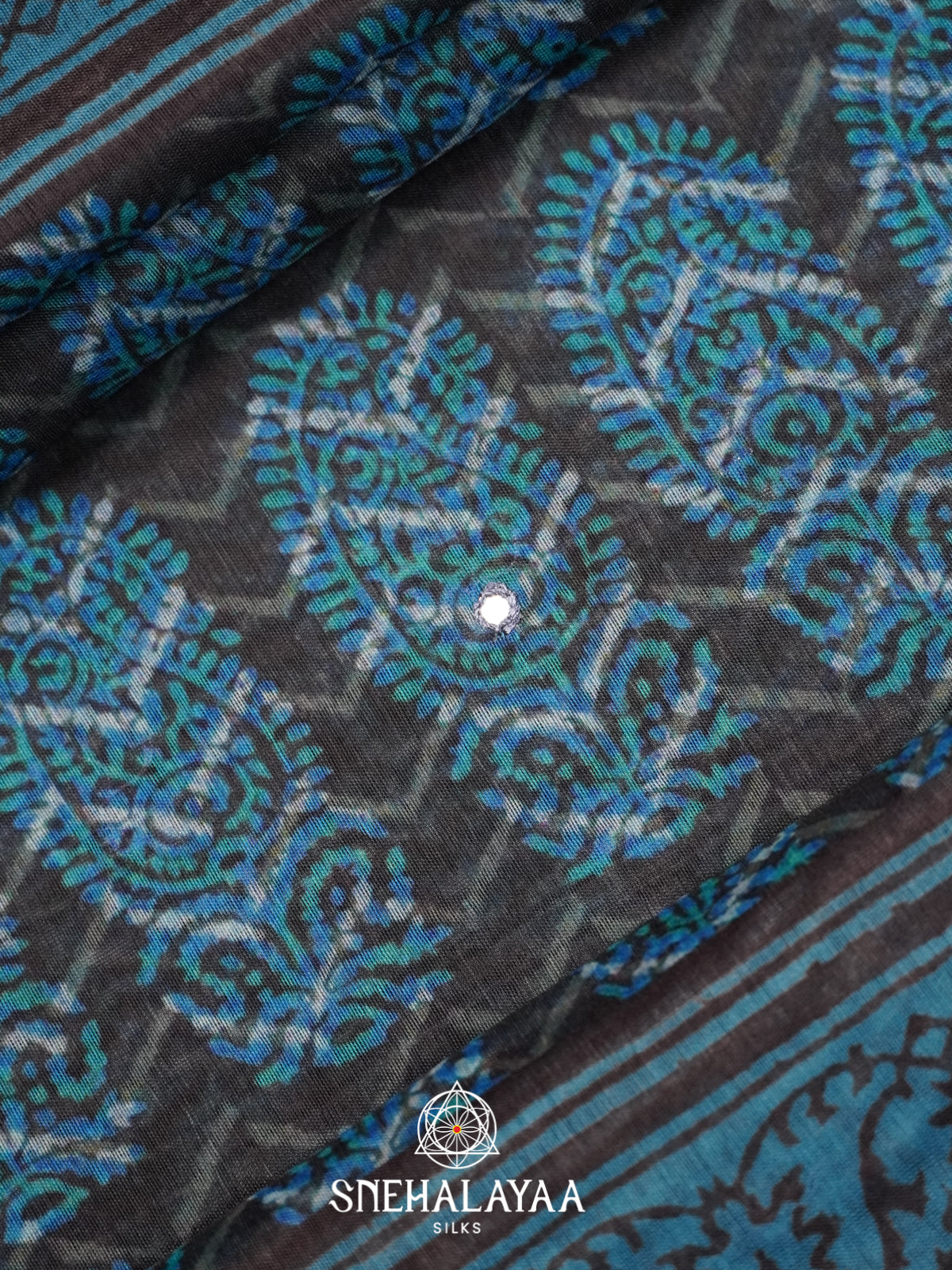 Black Chanderi Saree