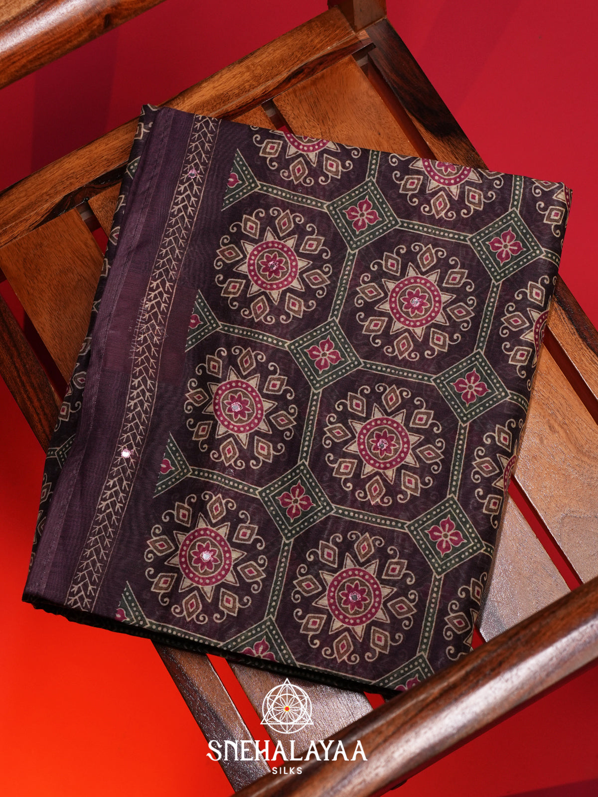 Purple Chanderi Saree