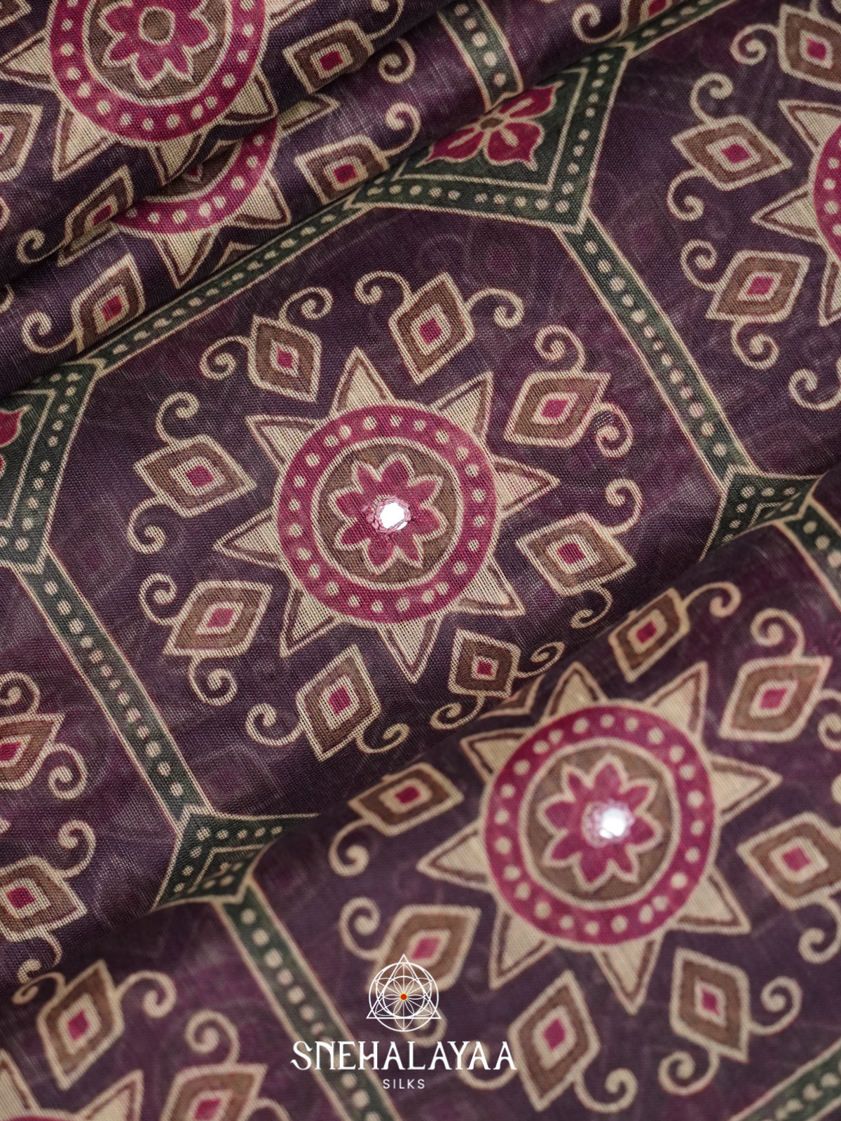 Purple Chanderi Saree