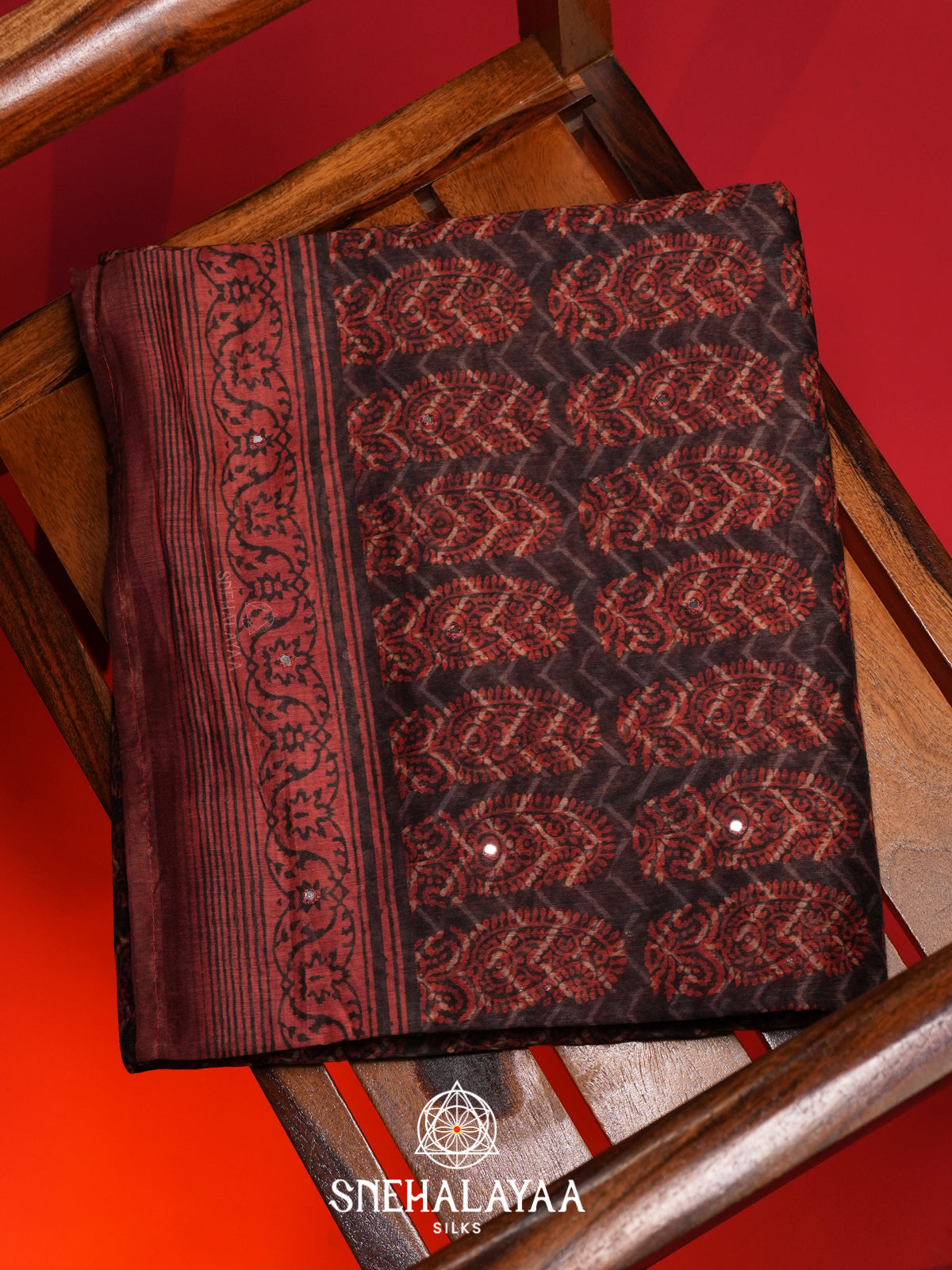 Brown Chanderi Saree