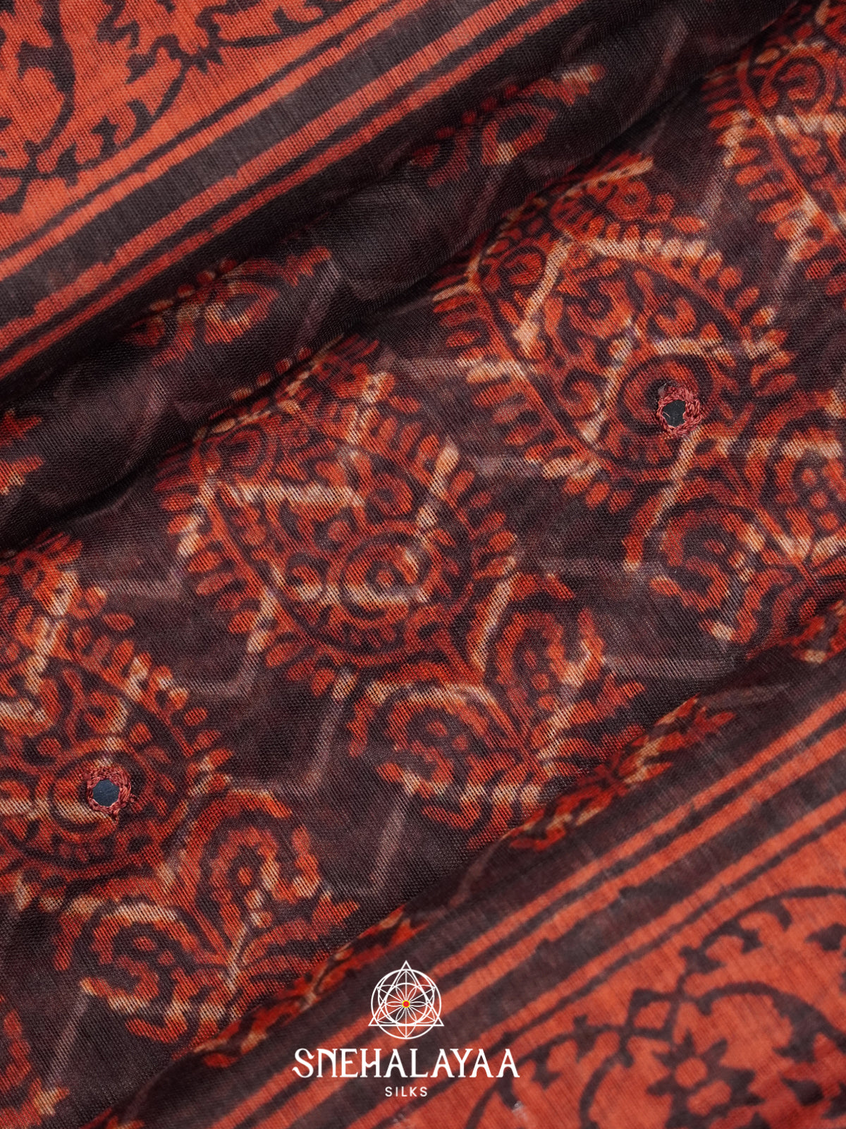 Brown Chanderi Saree