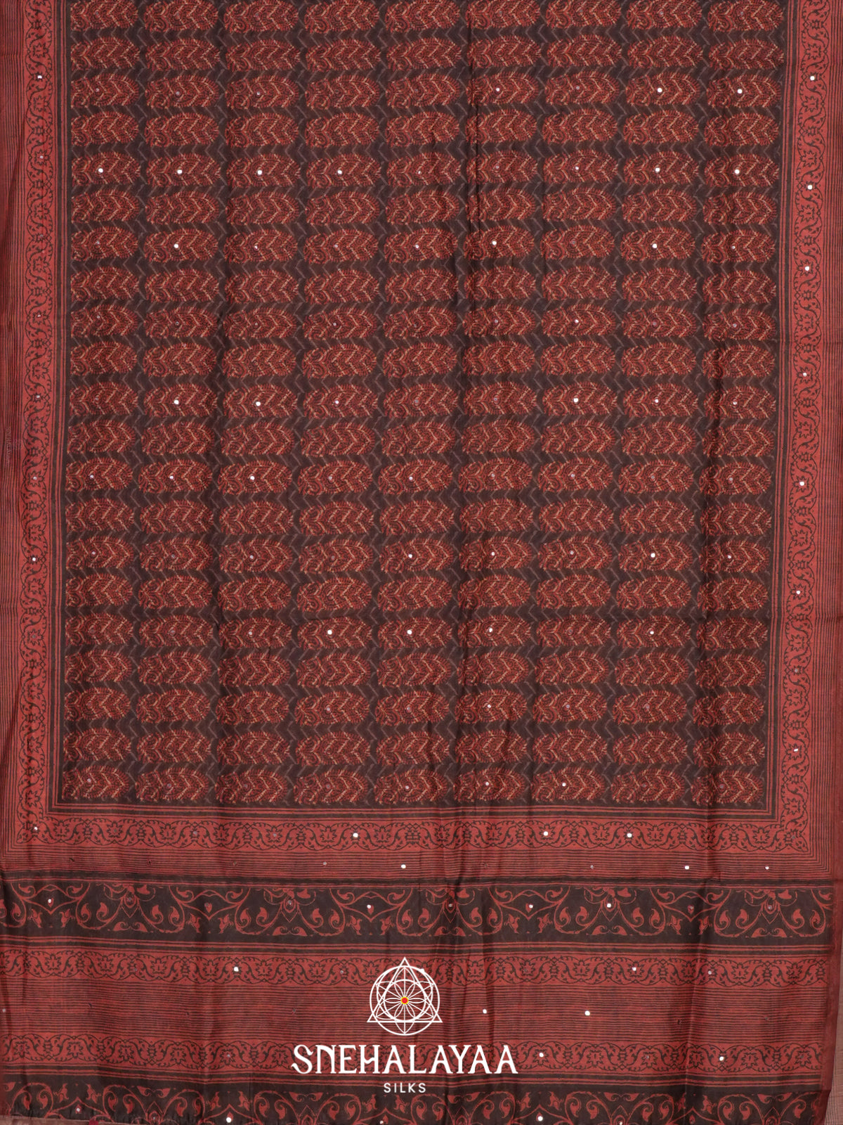 Brown Chanderi Saree