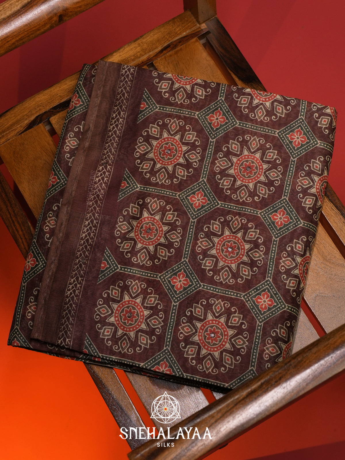 Brown Chanderi Saree