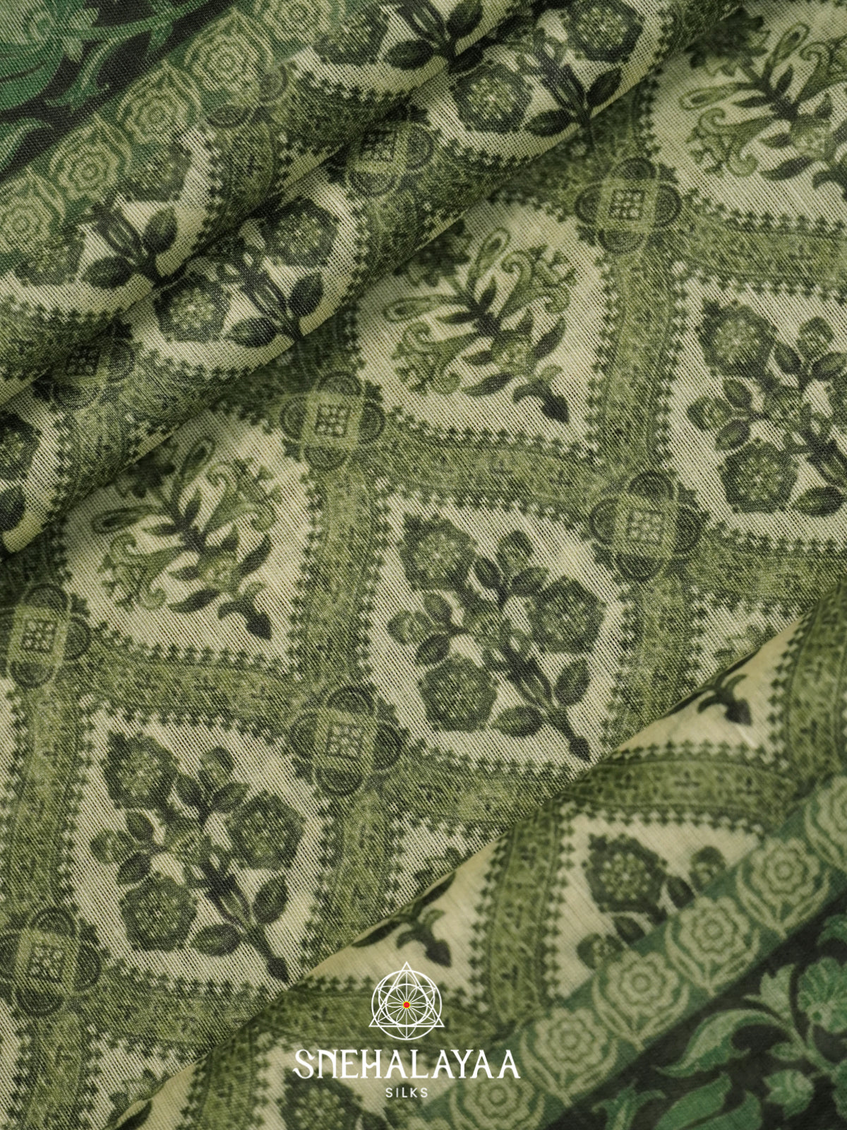 Green Chanderi Saree
