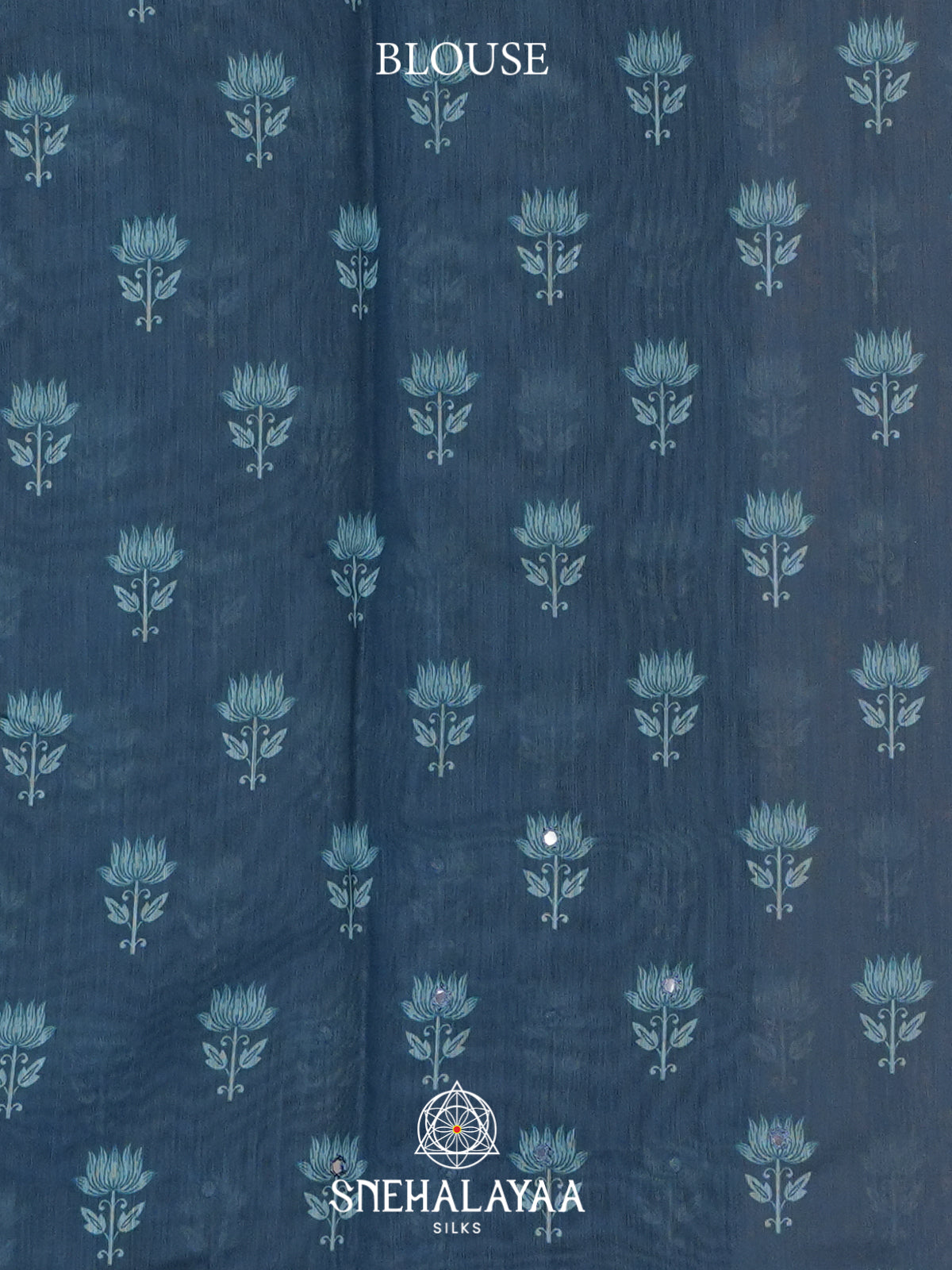 Teal Blue Chanderi Saree