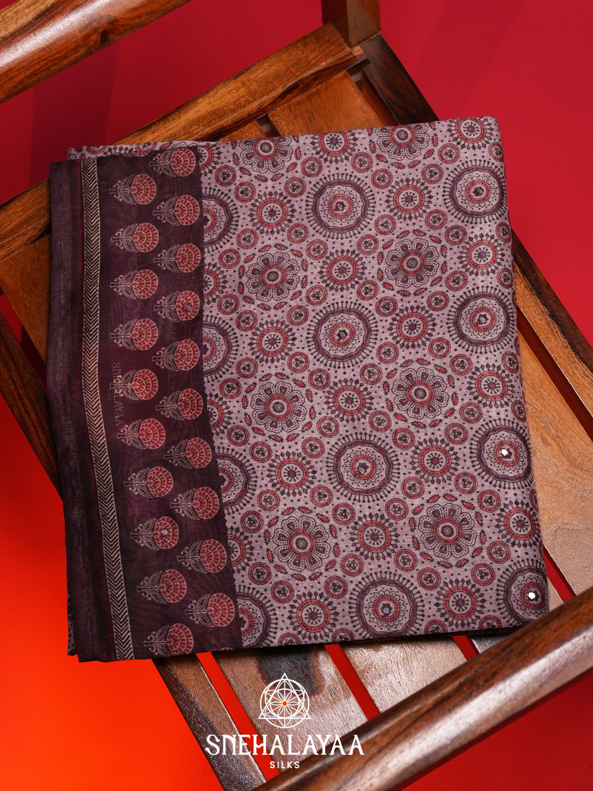 Dusty Pink Chanderi Saree