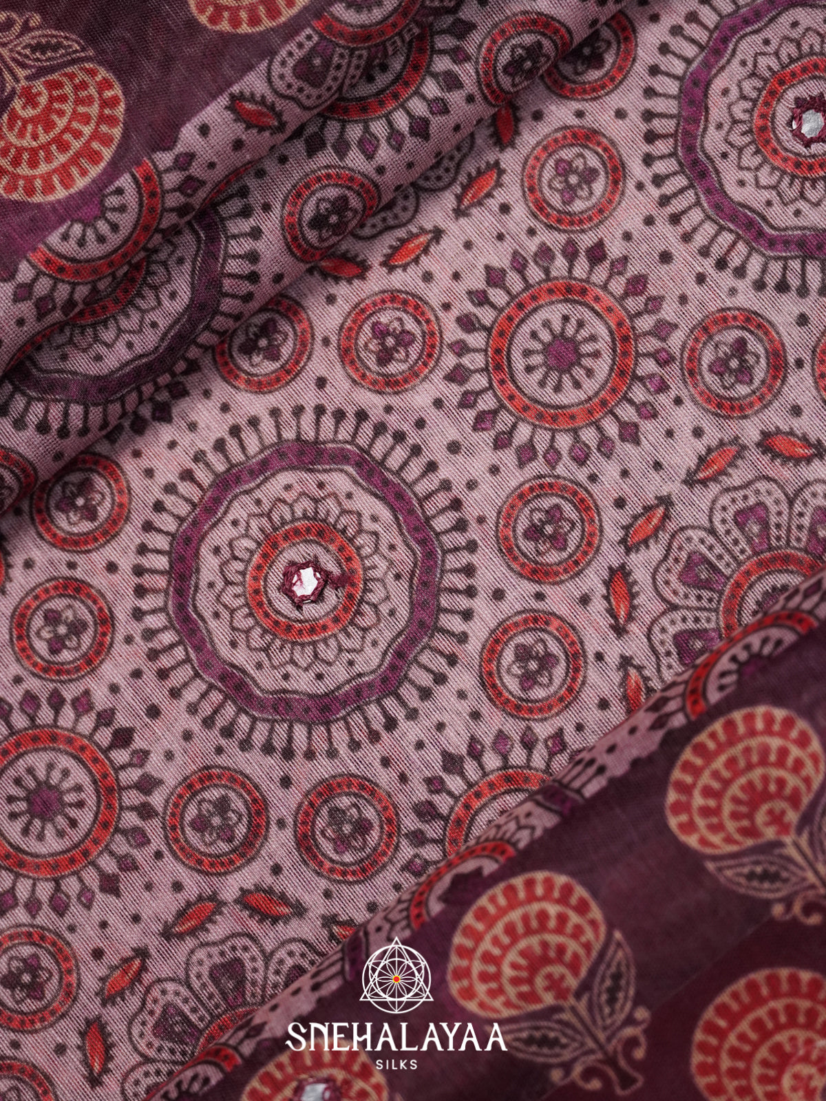 Dusty Pink Chanderi Saree