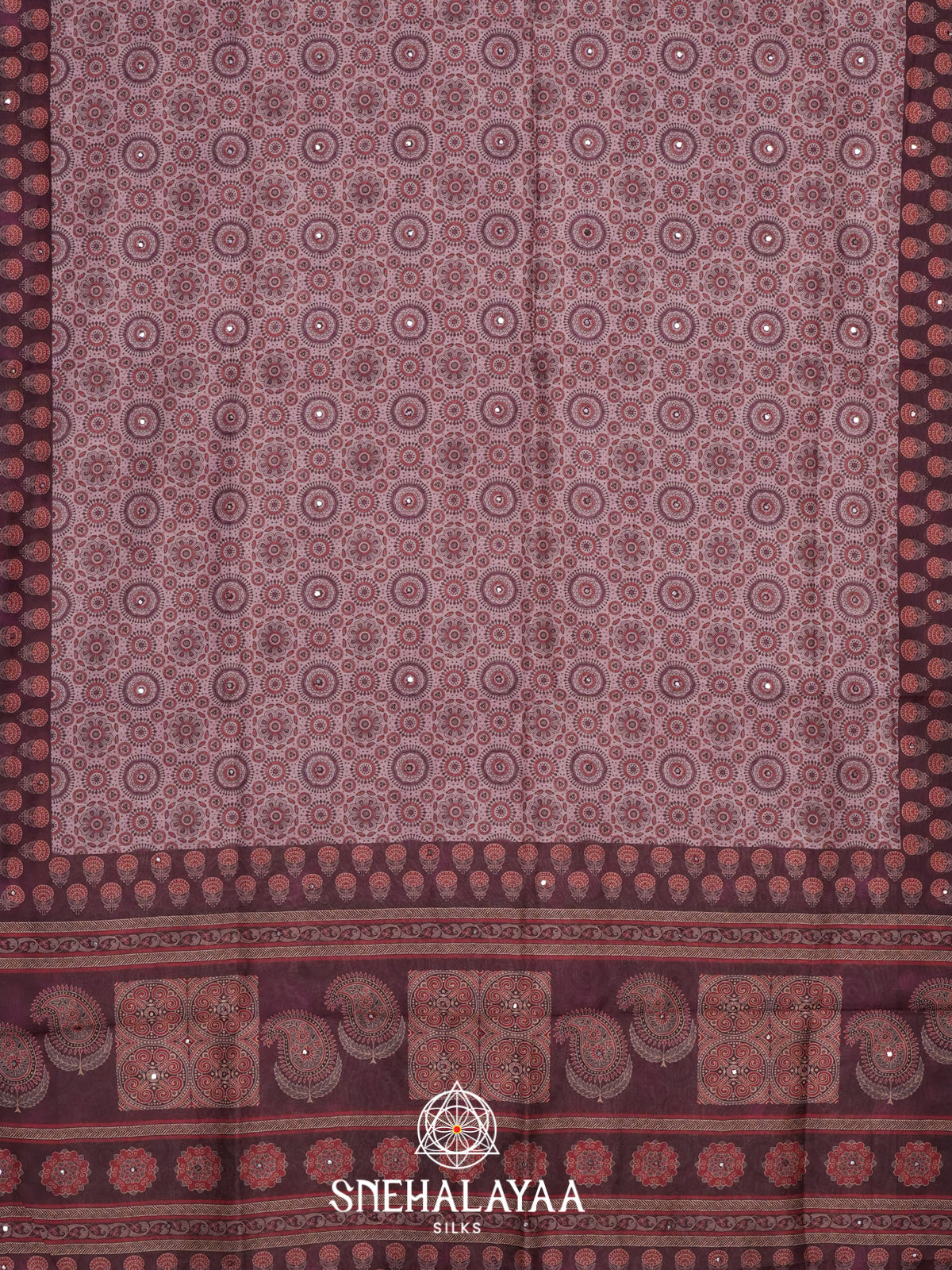 Dusty Pink Chanderi Saree